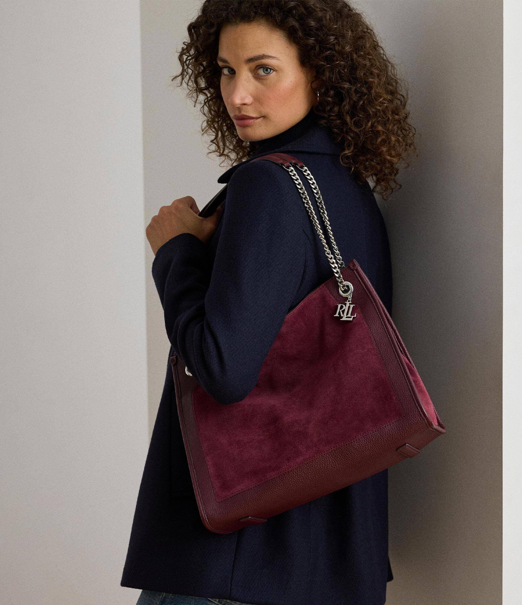 Lauren Ralph Lauren Geantă shopper | piele întoarsă