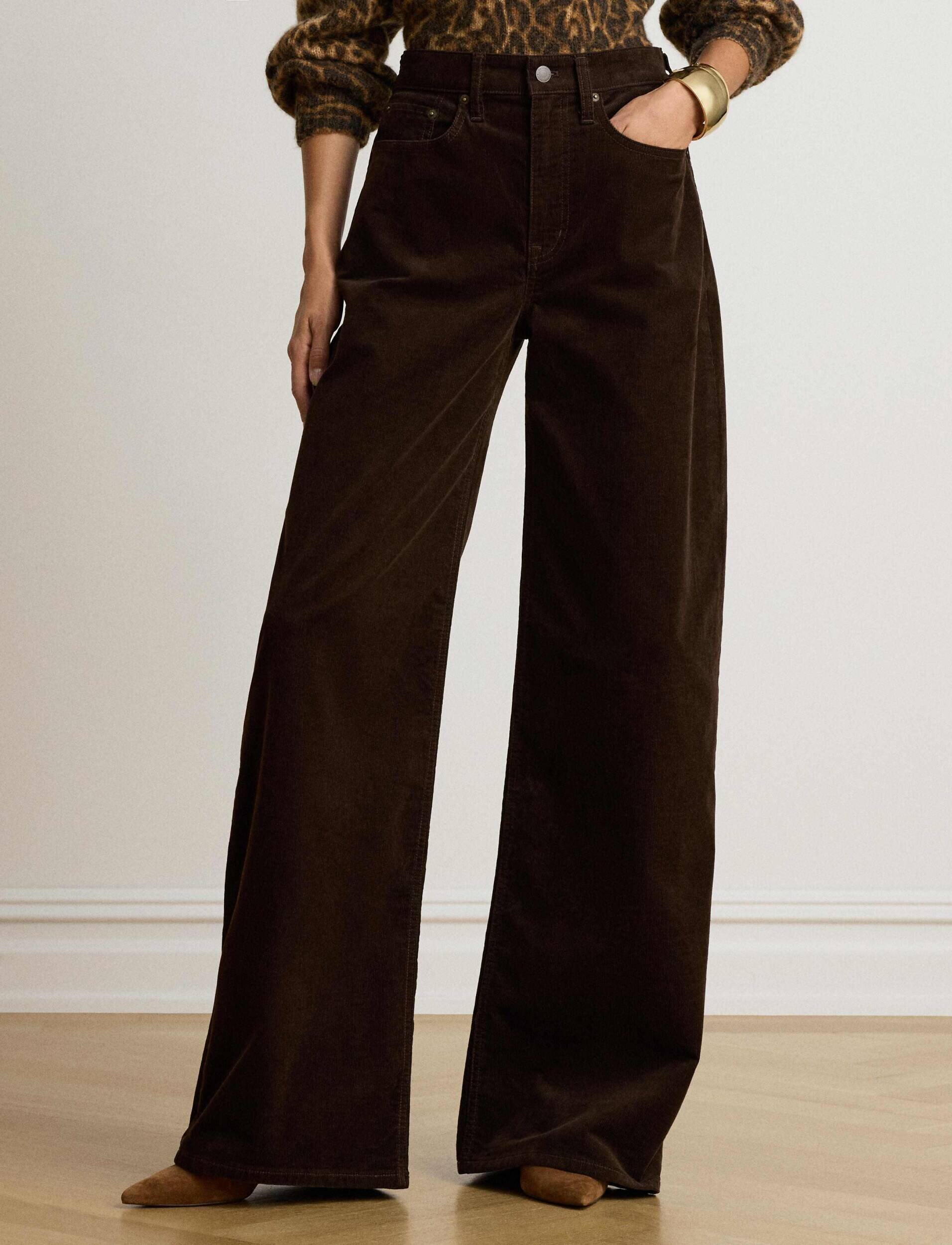 Lauren Ralph Lauren Pantaloni | catifea reiată | Relaxed fit | high rise