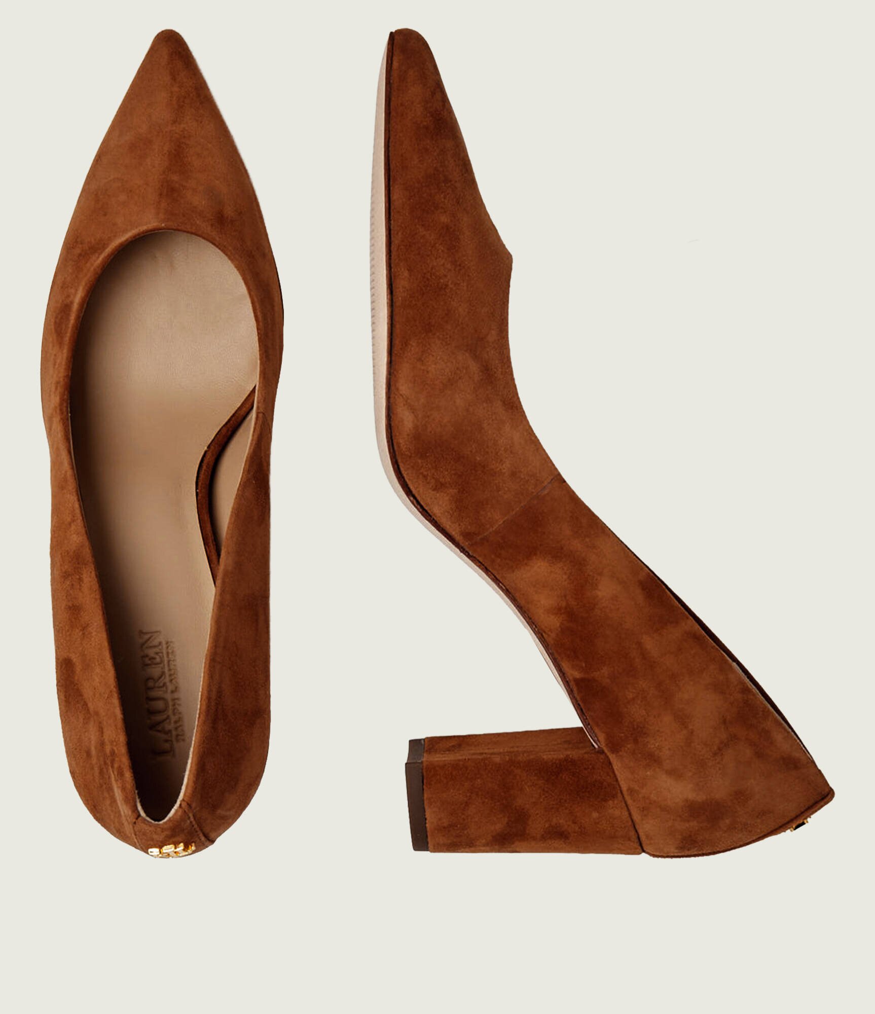 Lauren Ralph Lauren Pantofi cu toc LANETTE | piele întoarsă