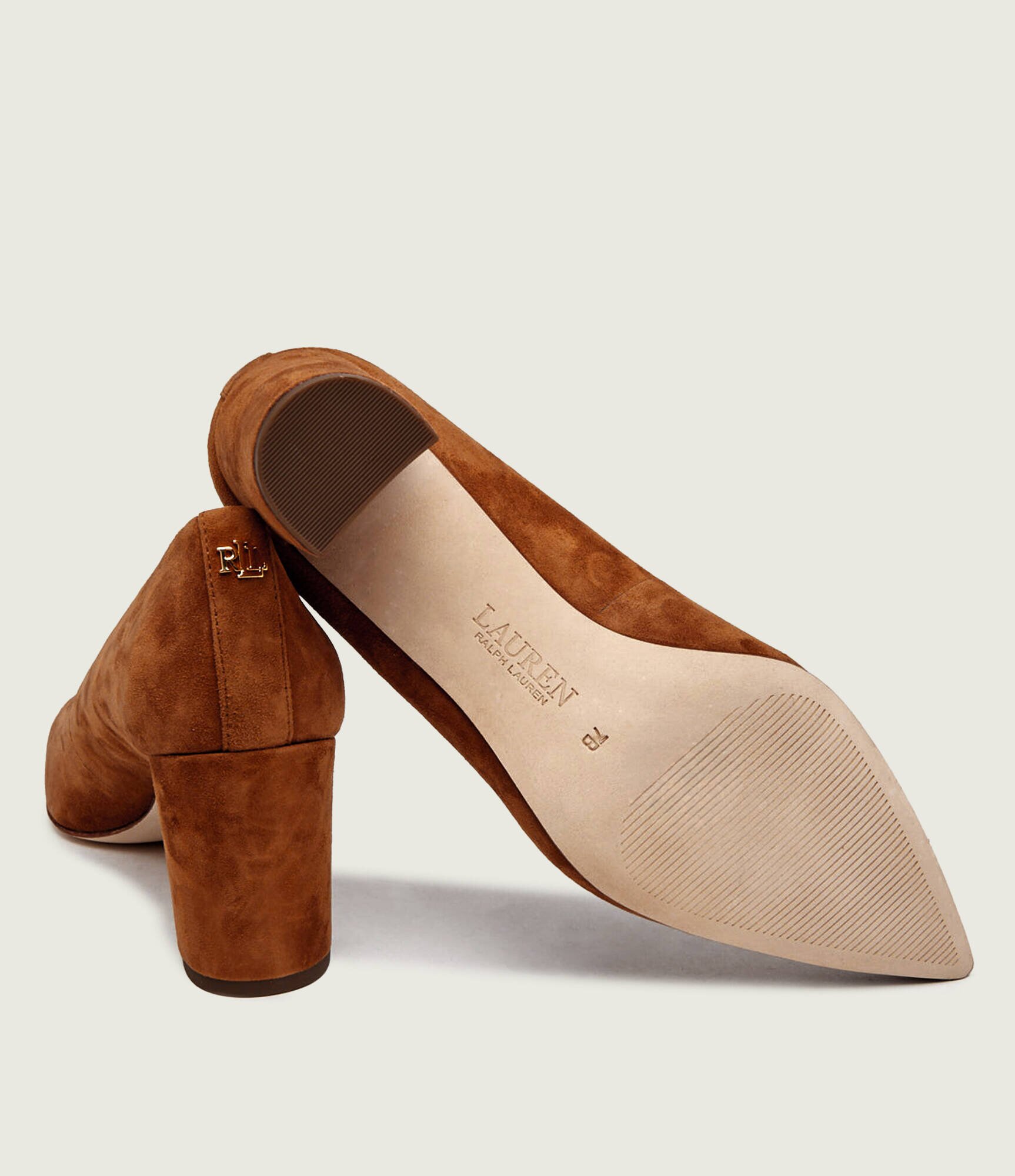 Lauren Ralph Lauren Pantofi cu toc LANETTE | piele întoarsă