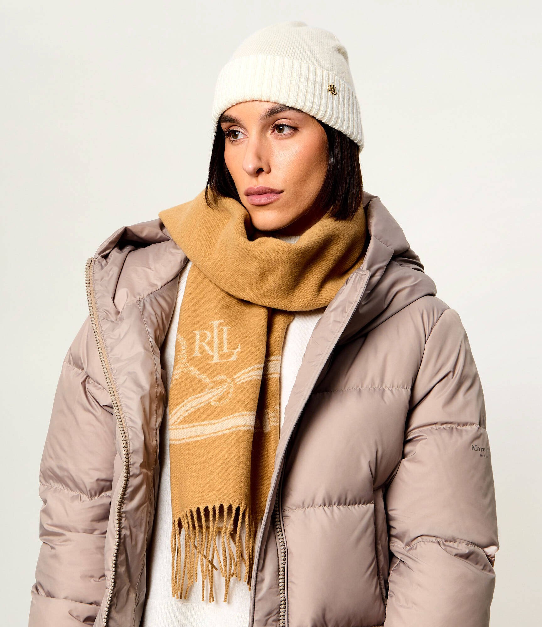 Lauren Ralph Lauren Șal + căciulă cu adaos de lână