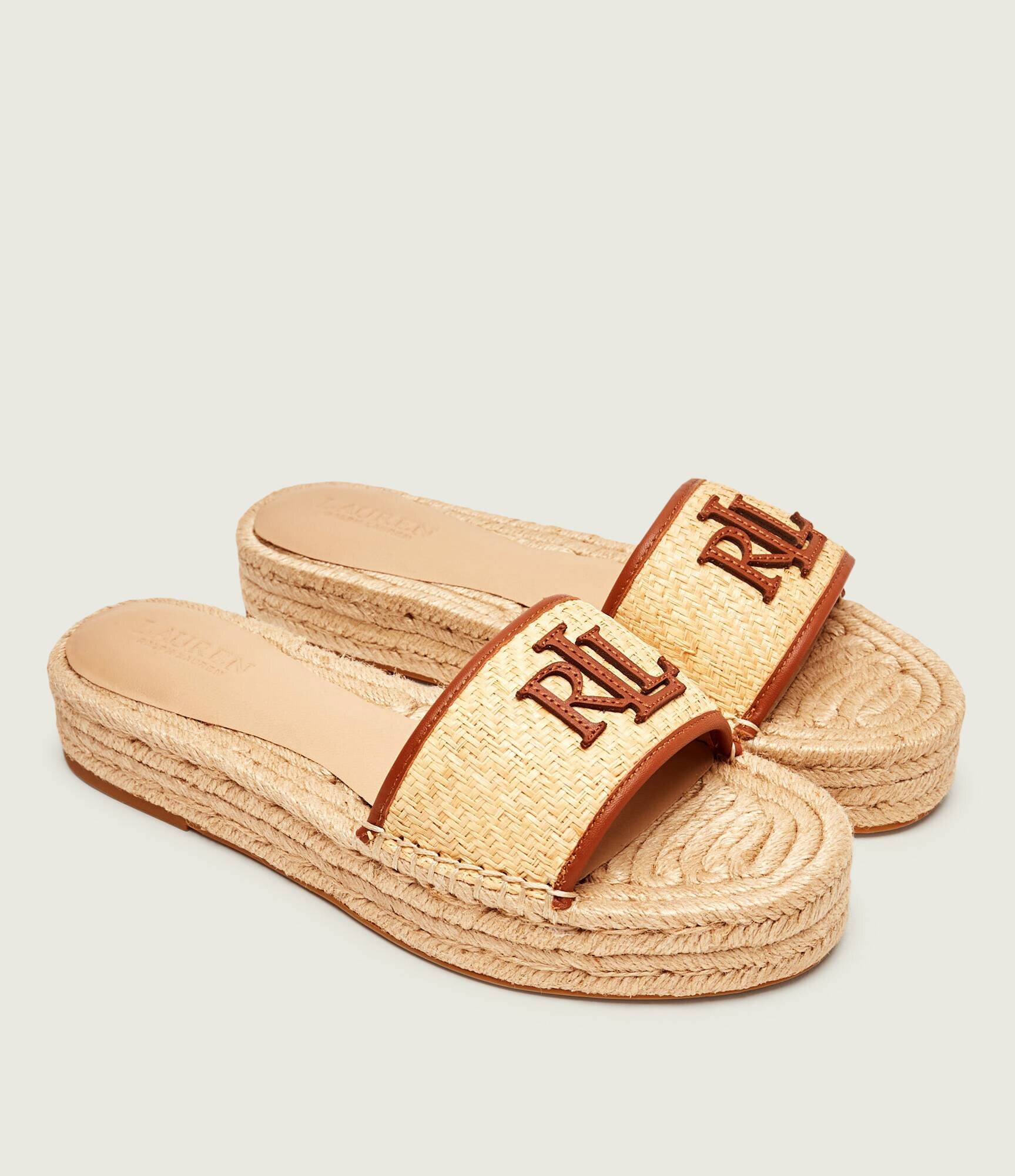 Lauren Ralph Lauren Șlapi Polly cu adaos de piele