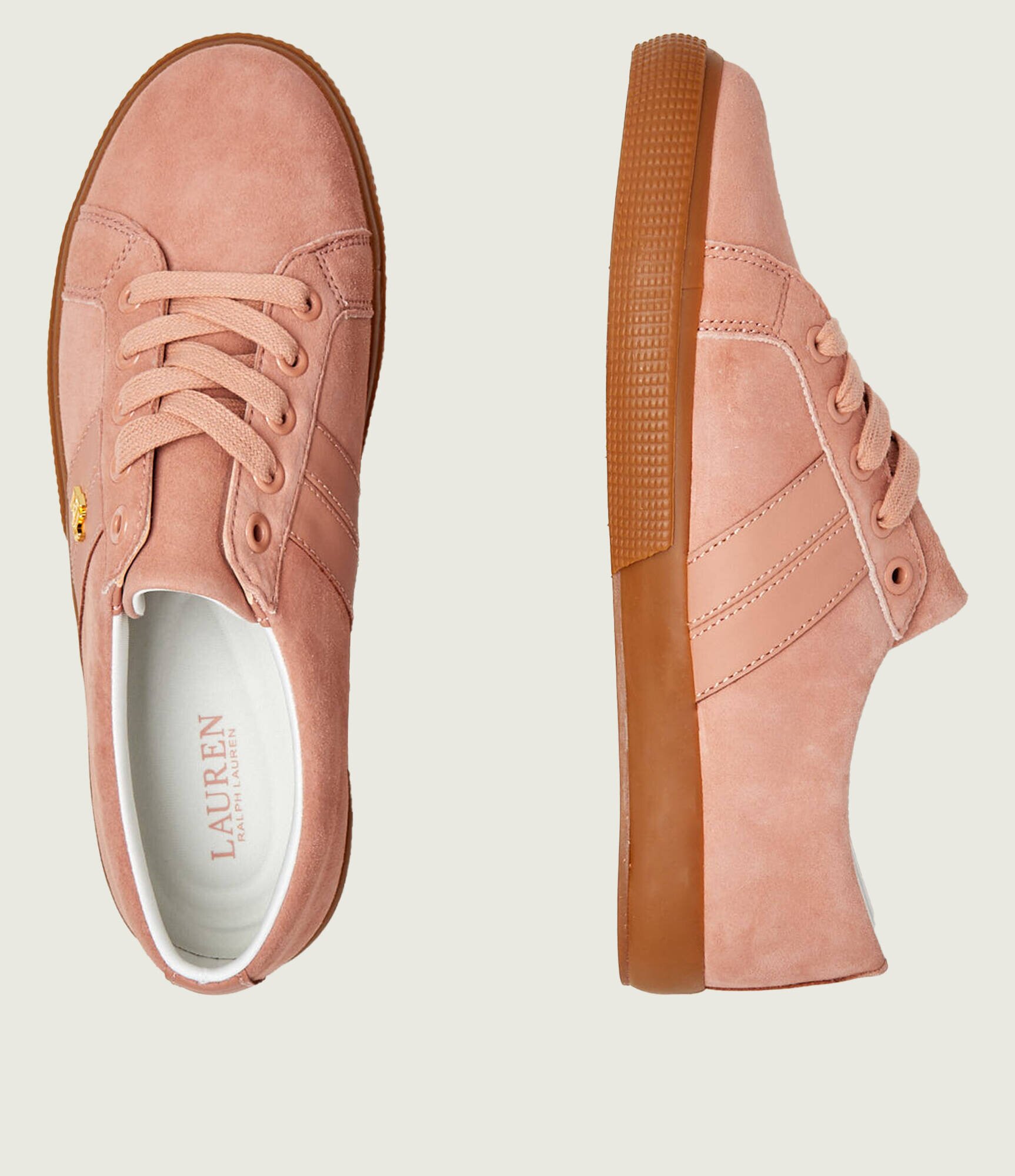 Lauren Ralph Lauren Sneakers JANSON II | piele întoarsă cu adaos de piele