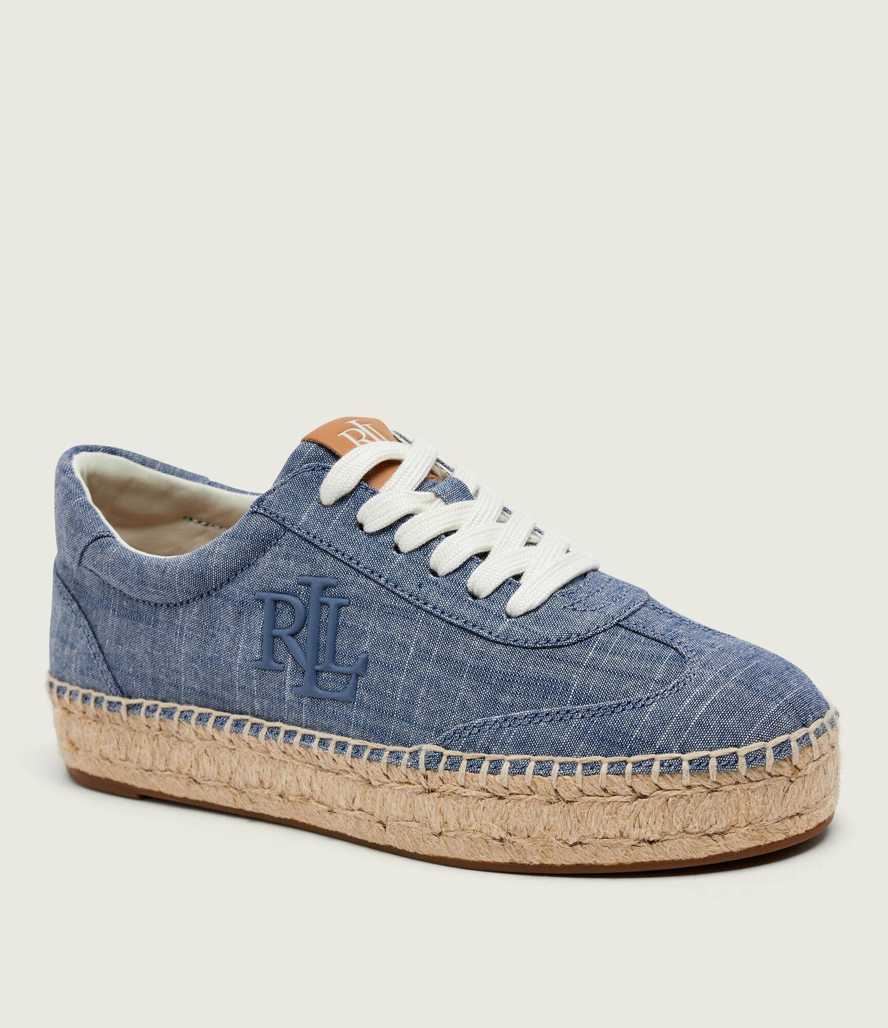 Lauren Ralph Lauren Sneakers Luize Chambray cu adaos de piele