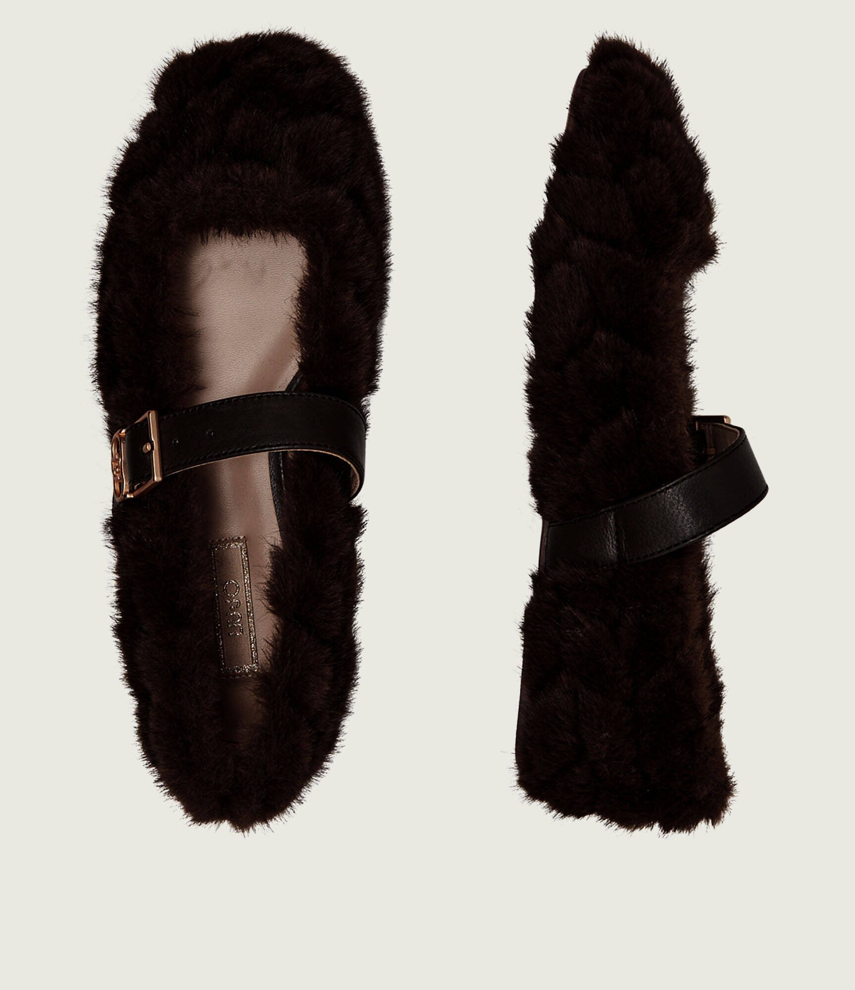 Liu Jo Balerini Brigitte 11 Mary Jane| shearling cu adaos de piele