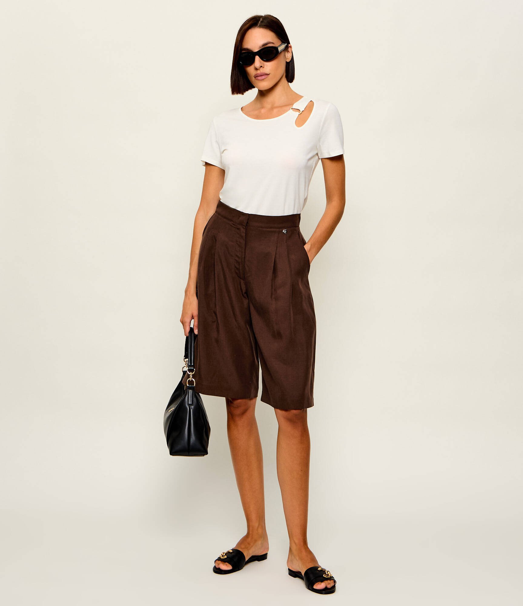 Liu Jo Bermudy | Loose fit | cu adaos de in