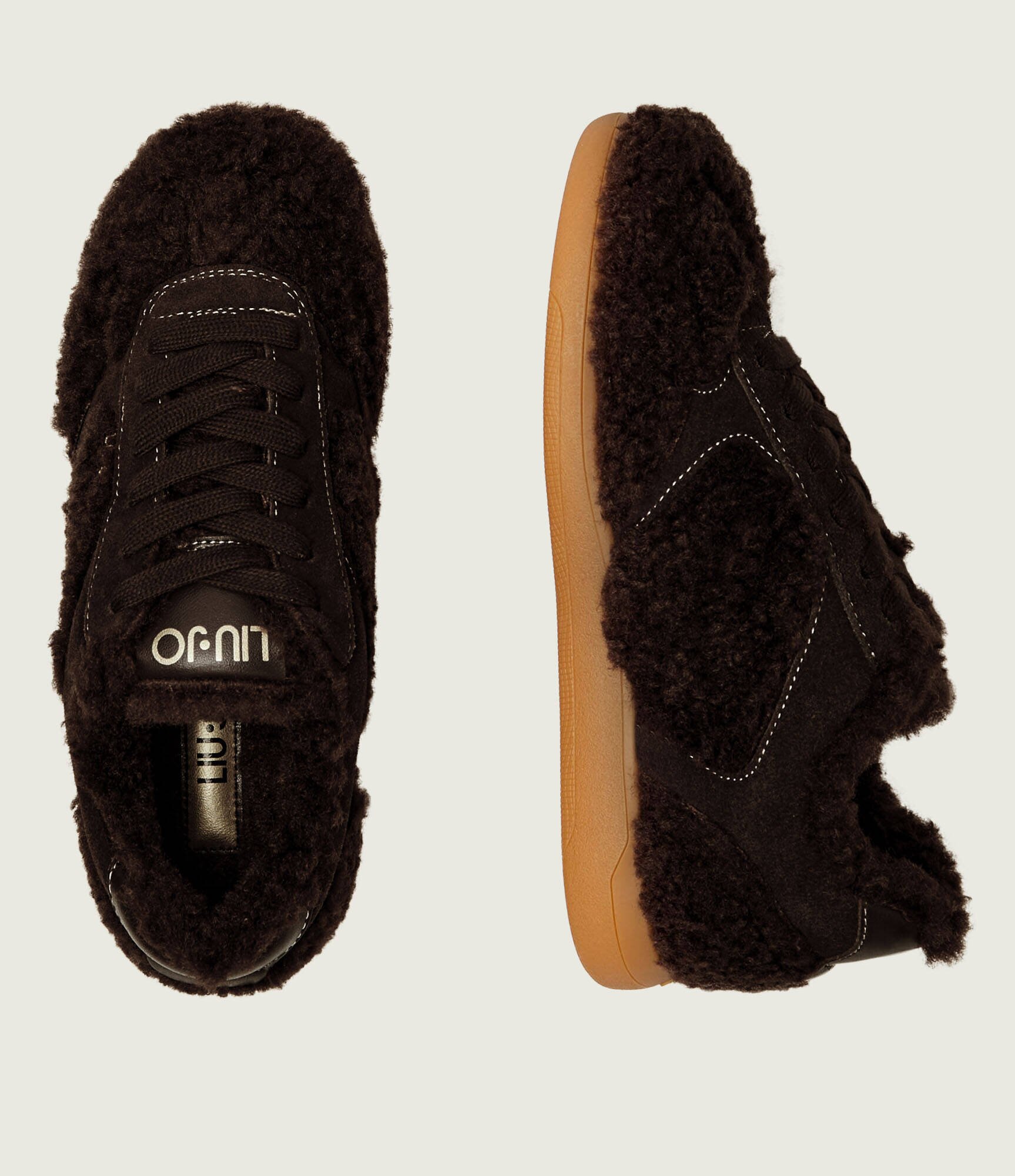 Liu Jo Căptușite sneakers Connor 01 | shearling | piele întoarsă