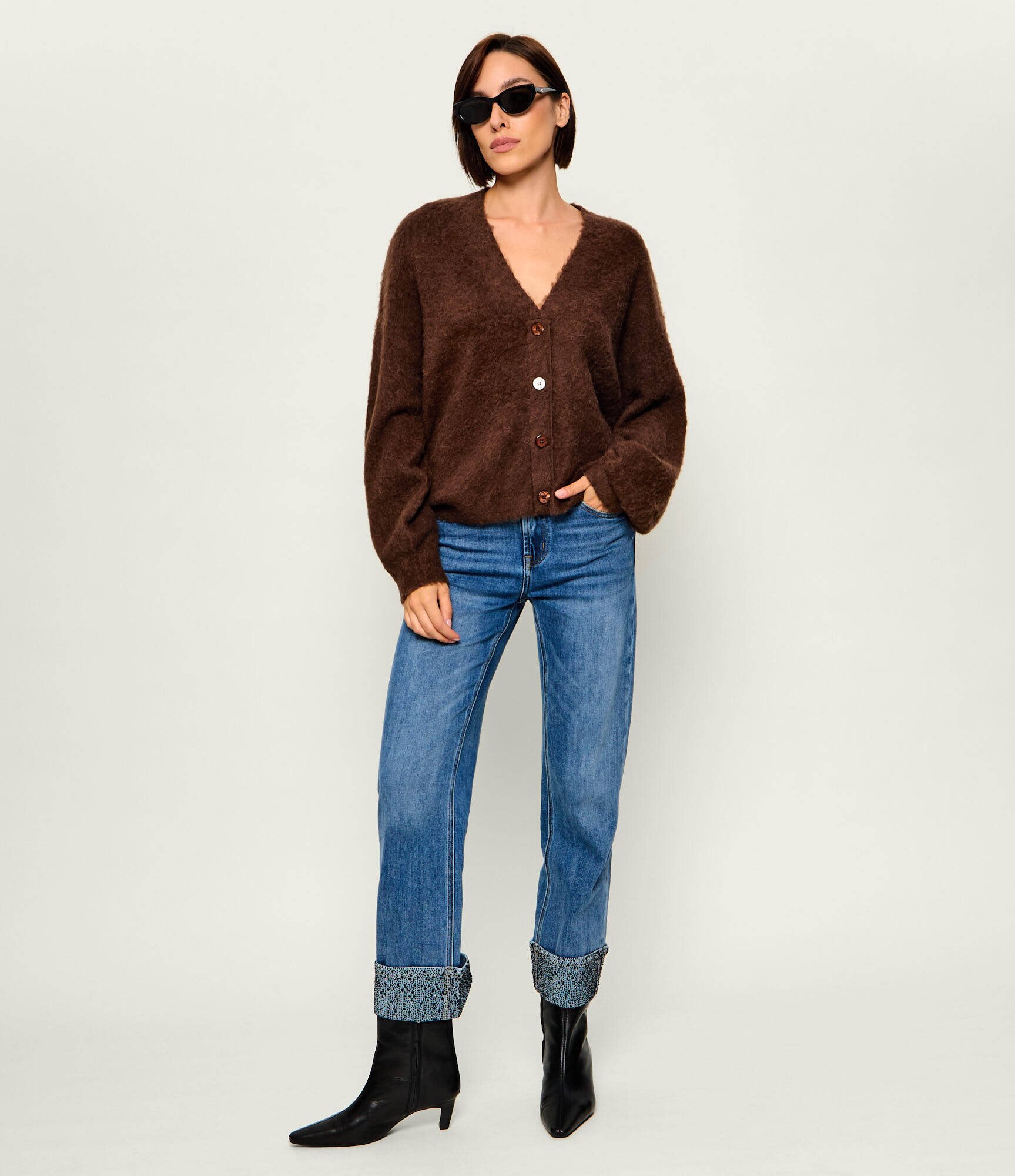 Liu Jo Cardigan | Relaxed fit cu adaos de lână