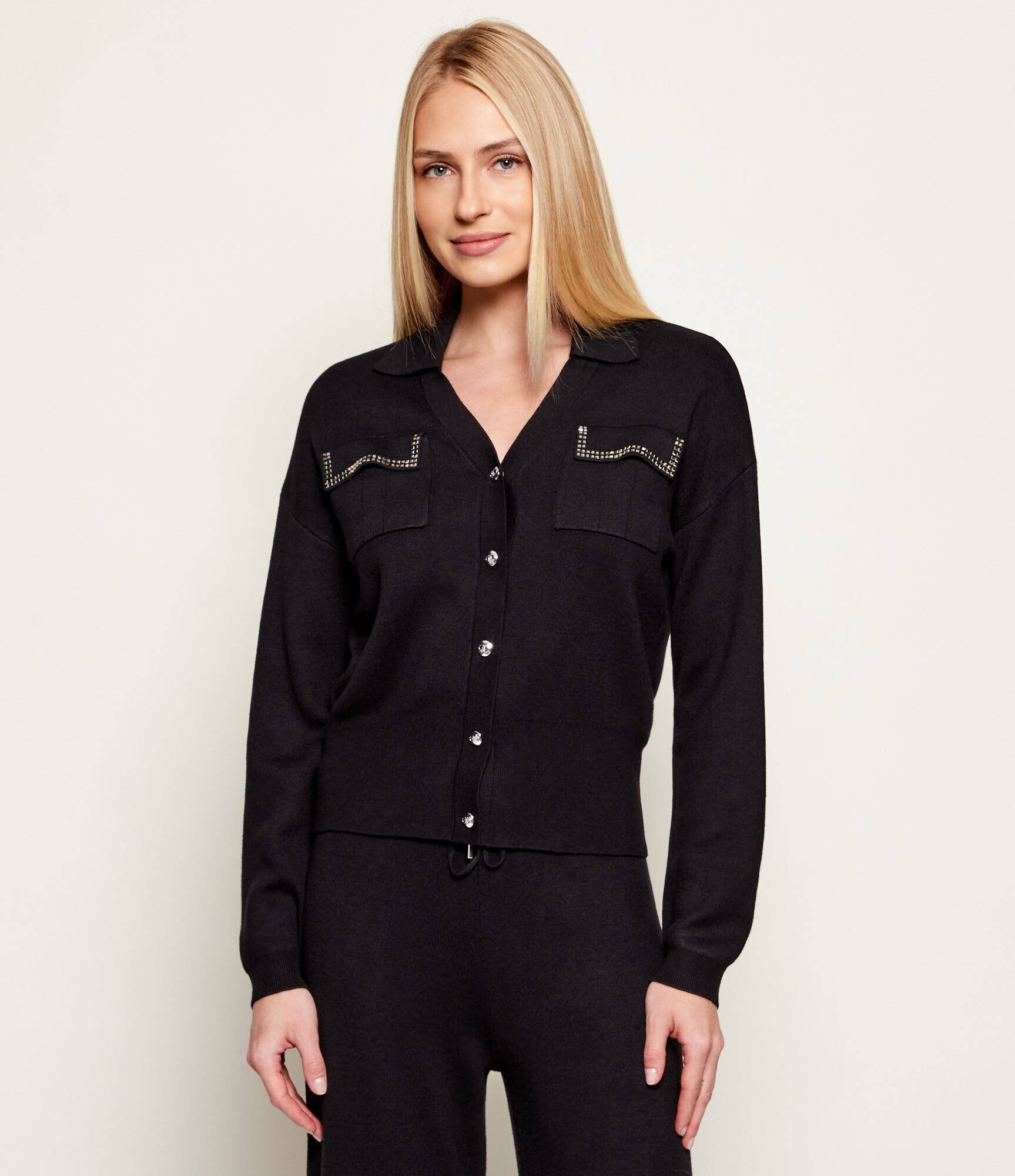 Liu Jo Sport Cardigan | Loose fit cu adaos de mătase