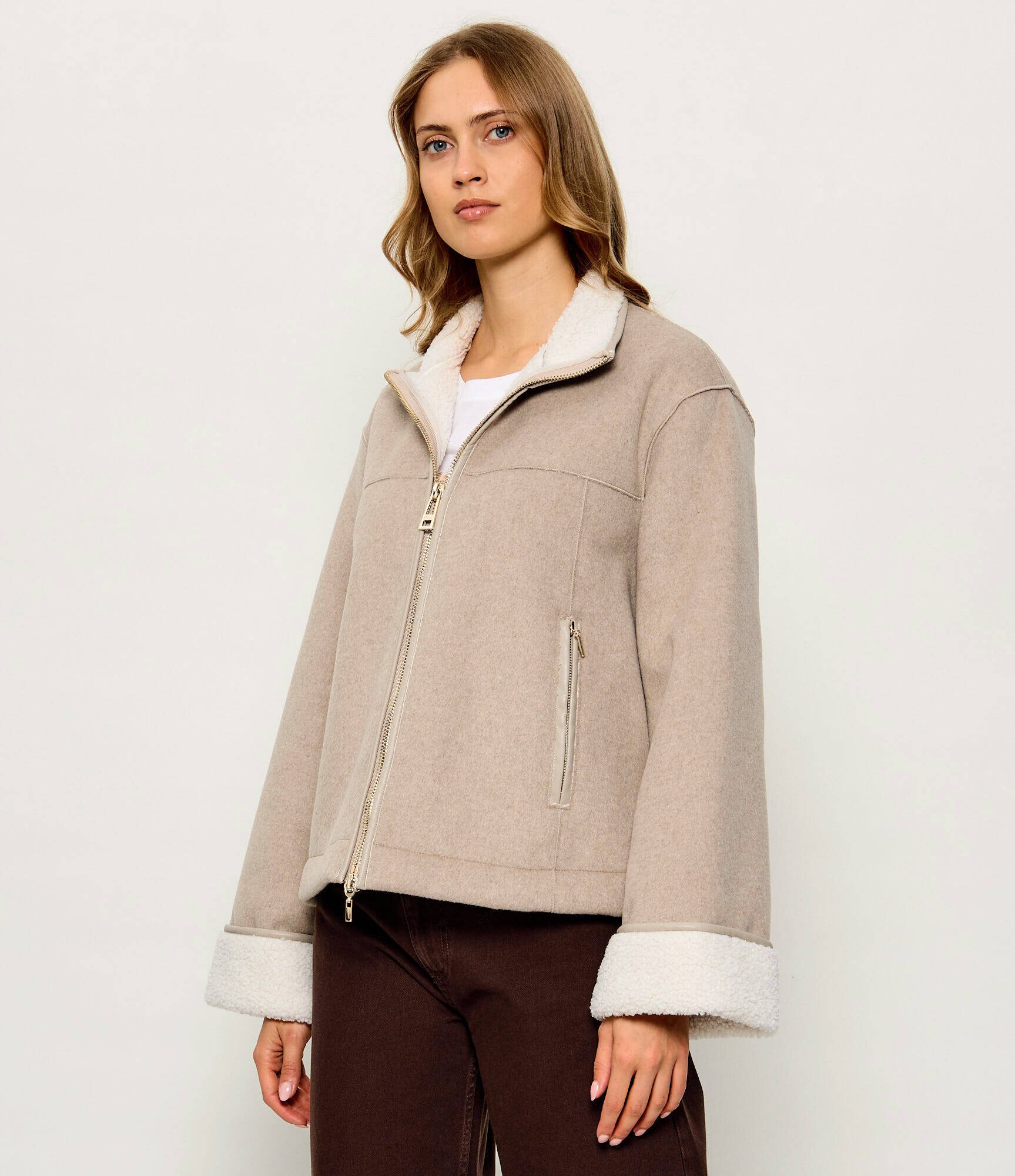 Liu Jo Sport Palton | shearling cu adaos de lână