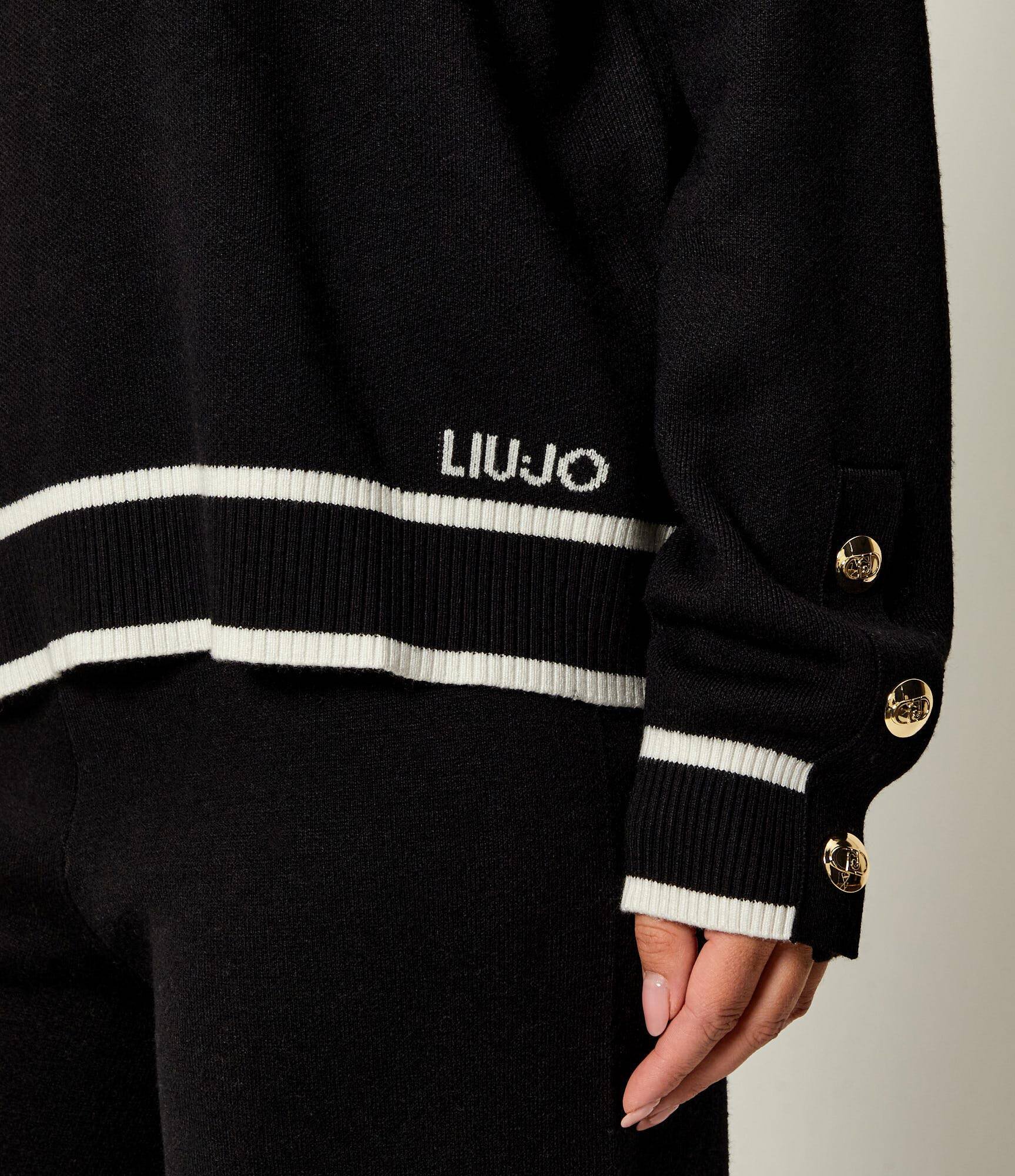 Liu Jo Sport Pulover | Relaxed fit cu adaos de mătase