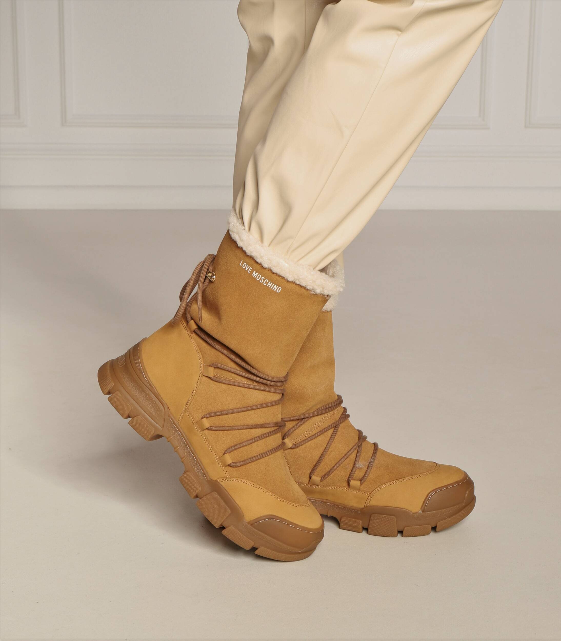 Love Moschino Bocanci | piele întoarsă | shearling