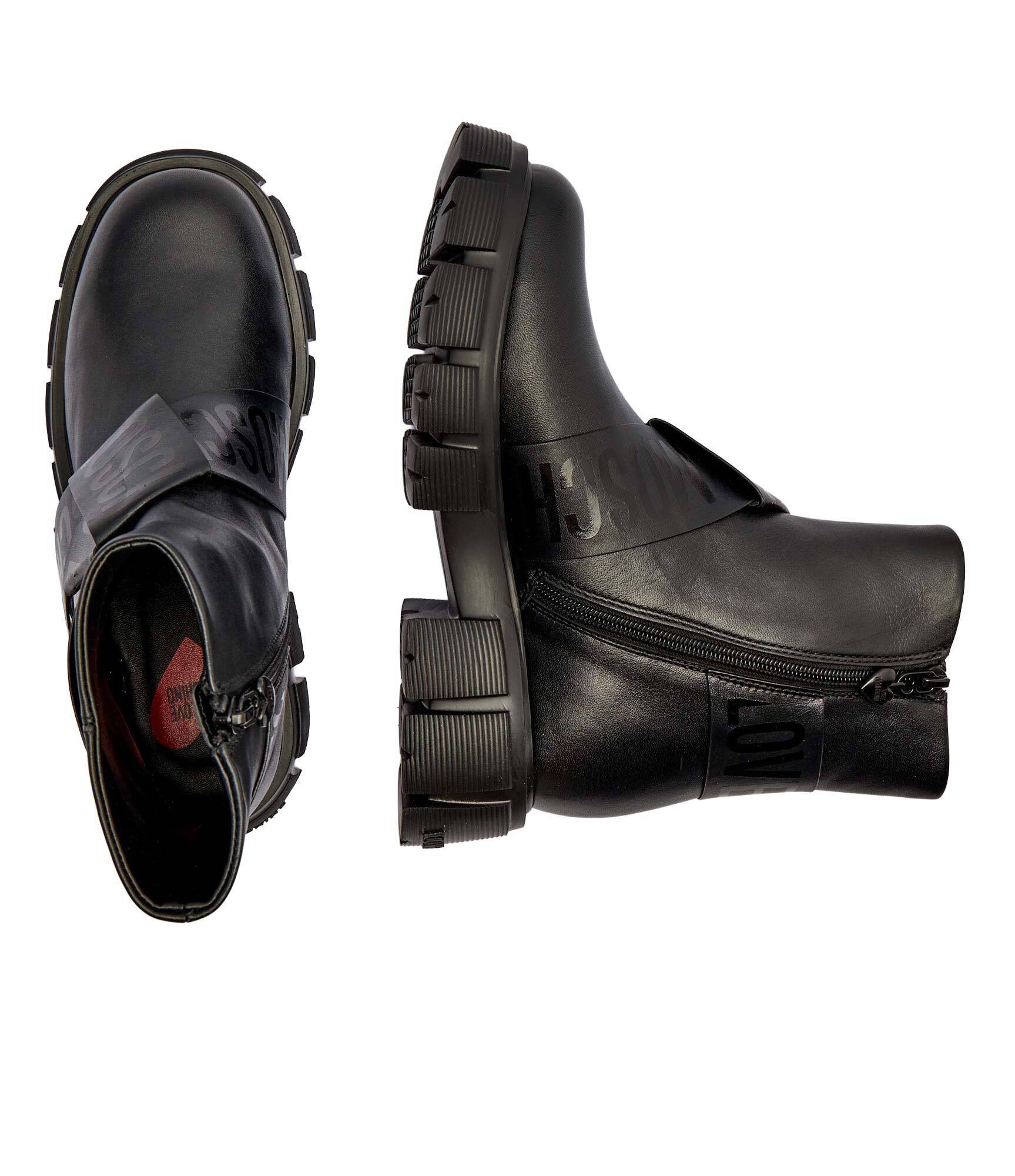 Love Moschino De piele botine cu platformă