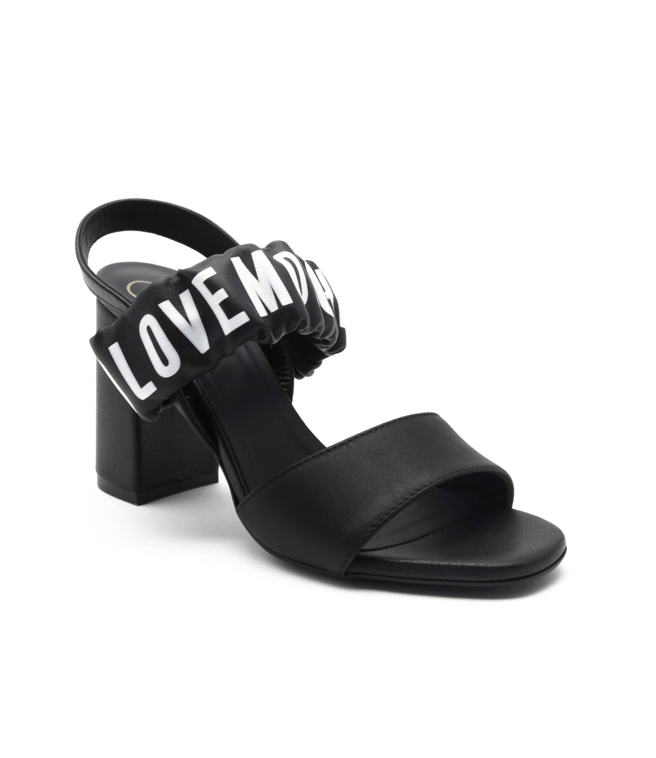 Love Moschino De piele sandale cu toc gros