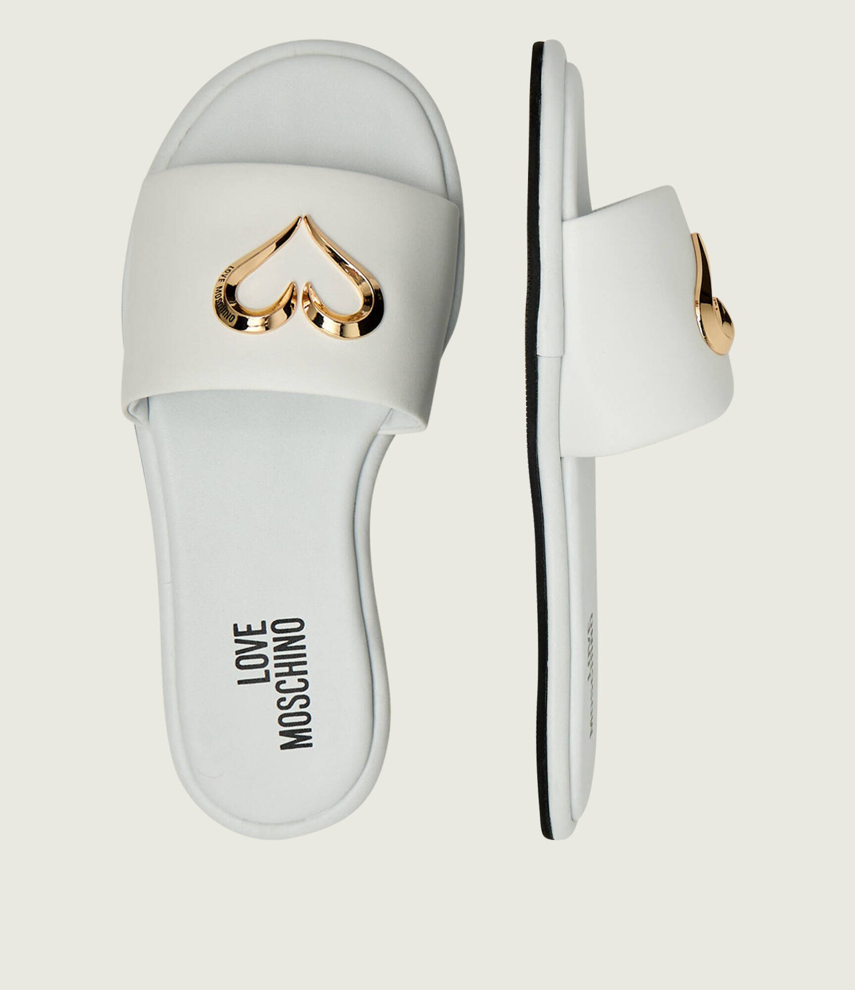 Love Moschino De piele șlapi