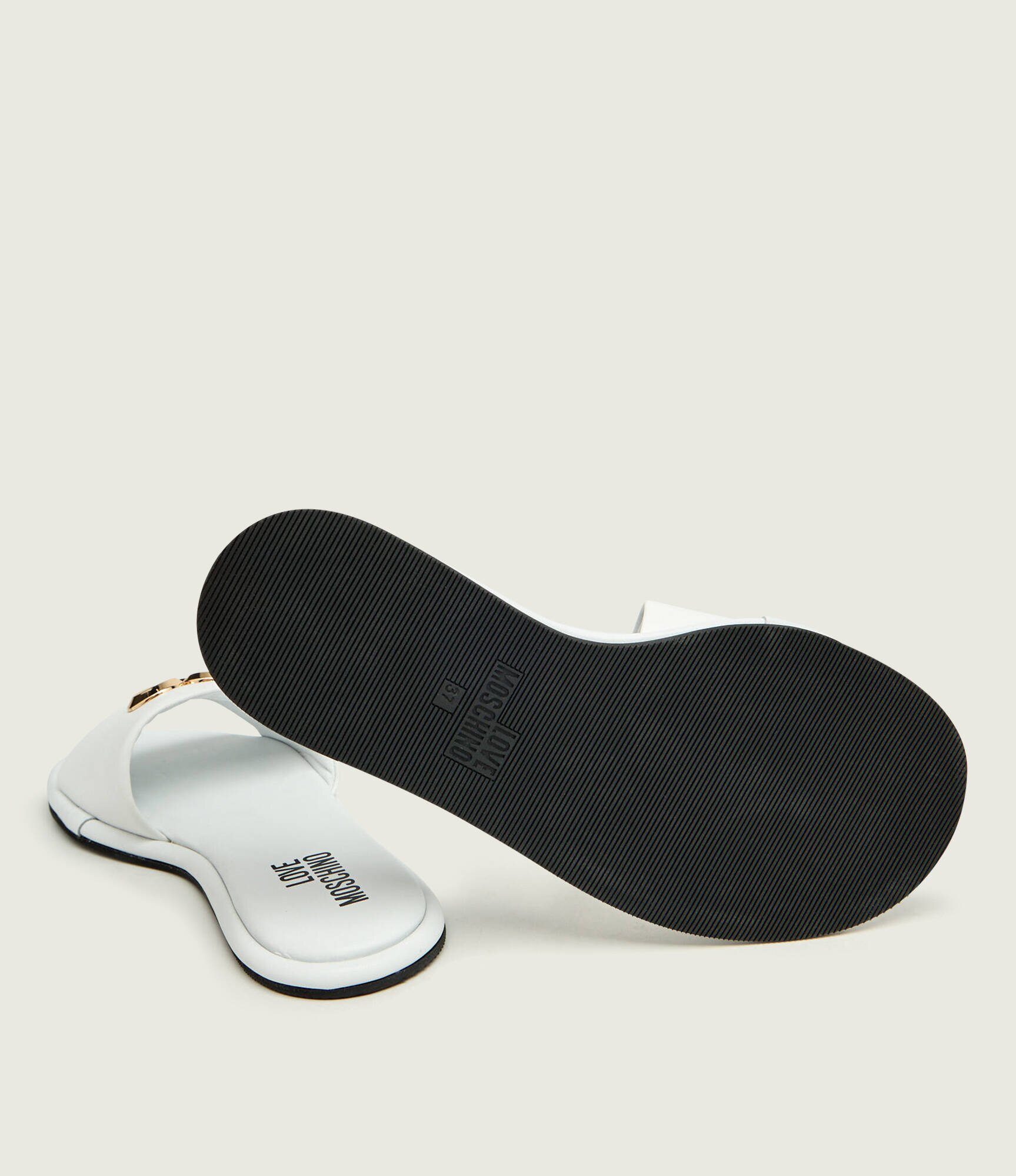 Love Moschino De piele șlapi