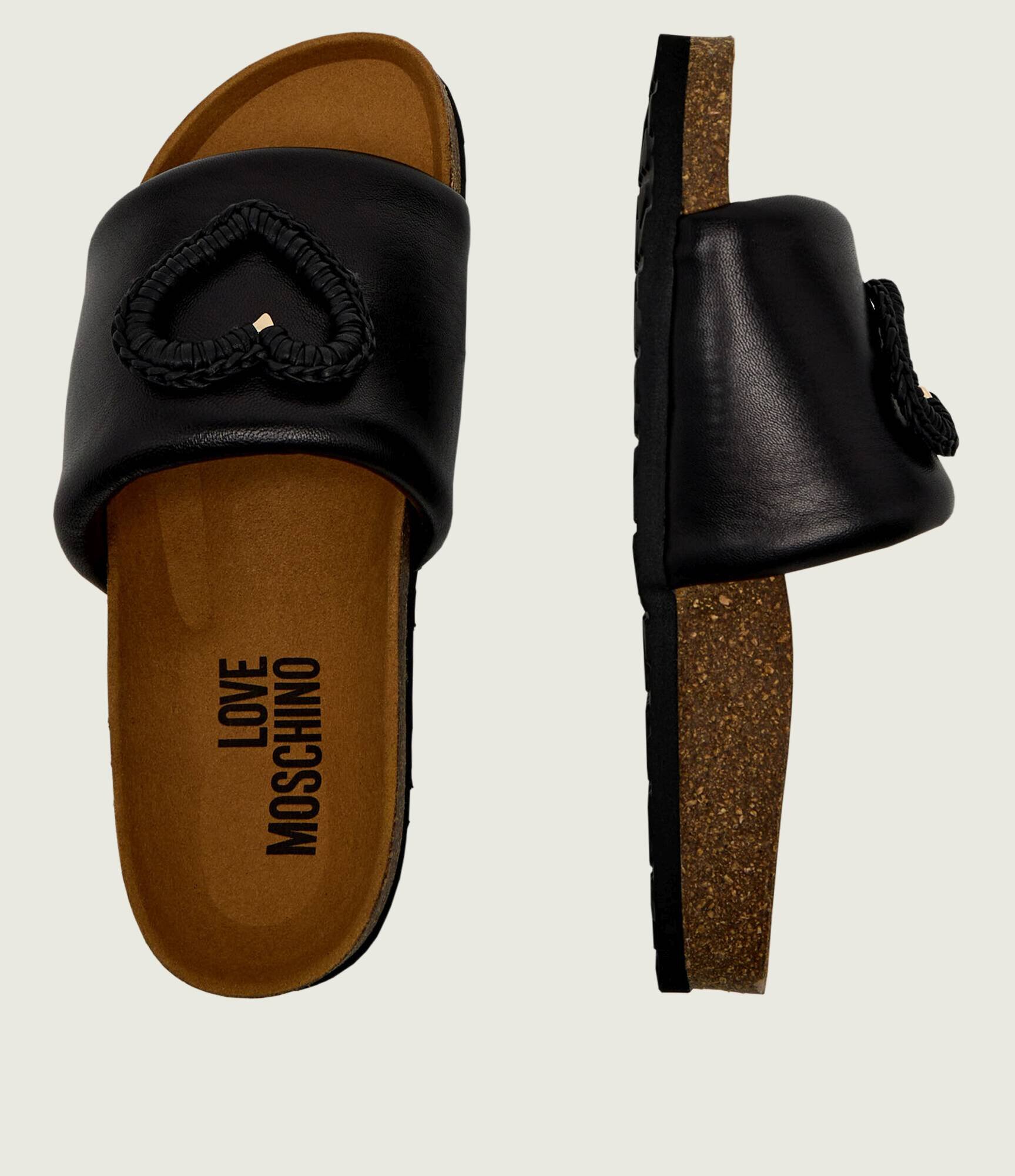 Love Moschino De piele șlapi
