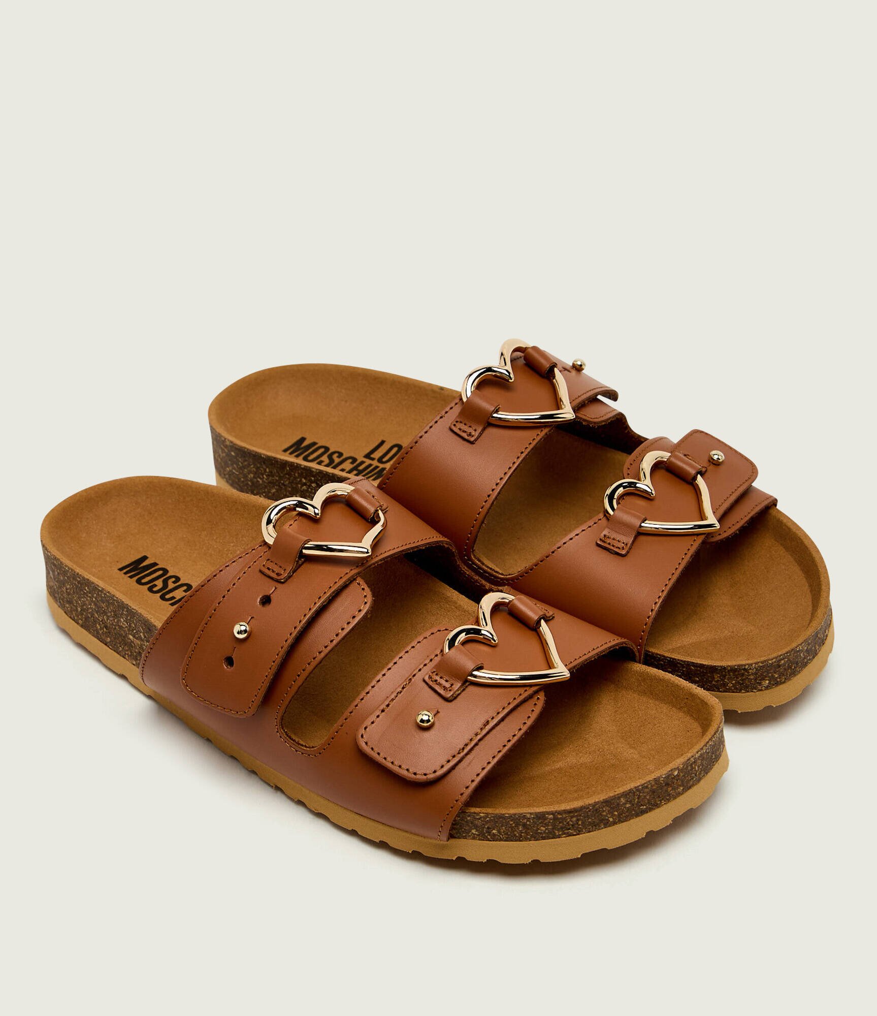 Love Moschino De piele șlapi