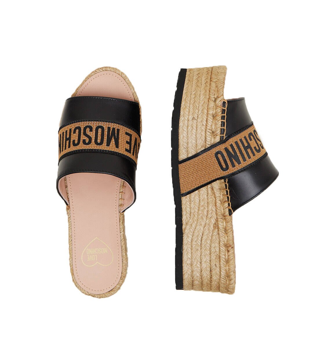 Love Moschino De piele șlapi