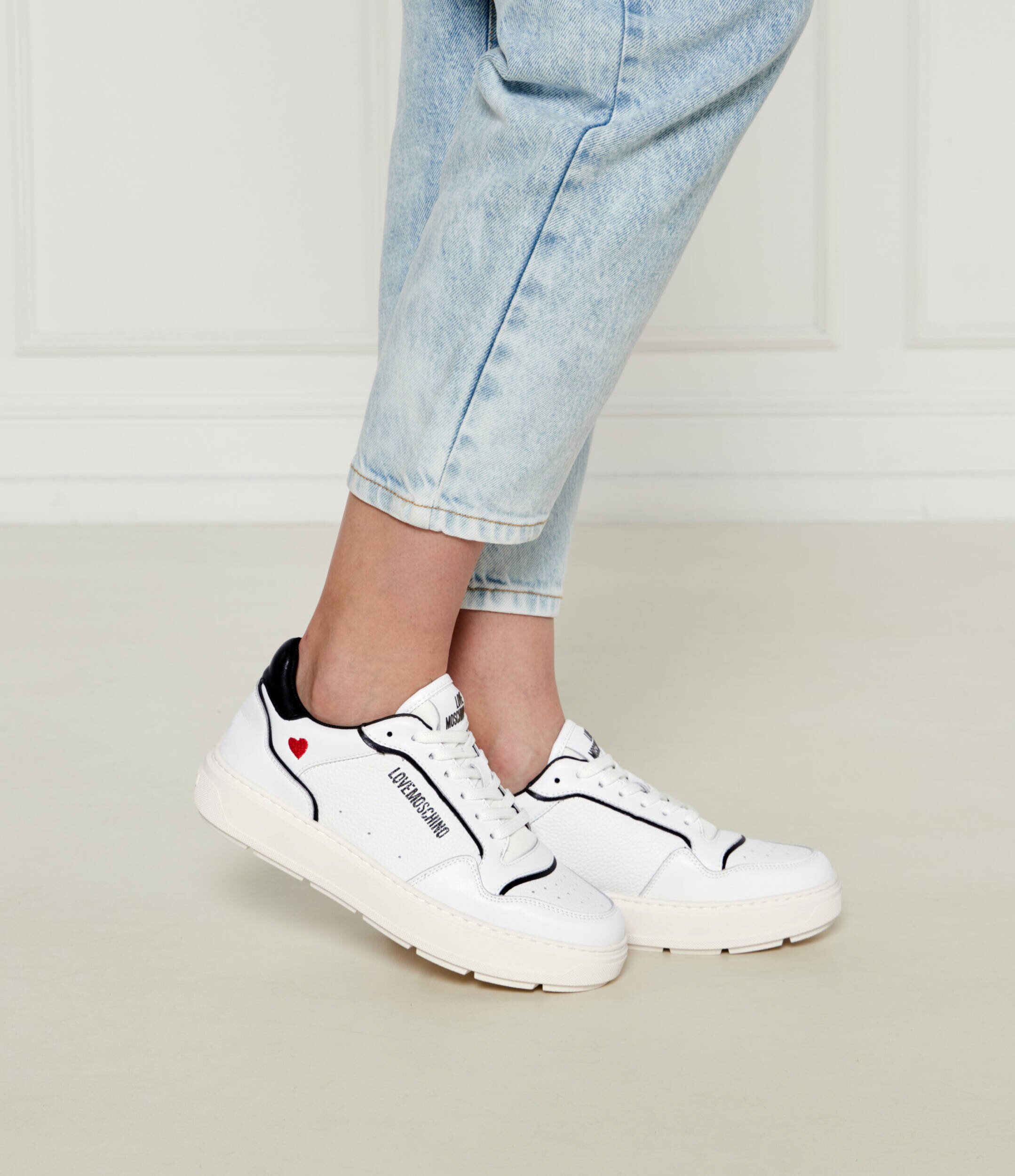 Love Moschino De piele sneakers