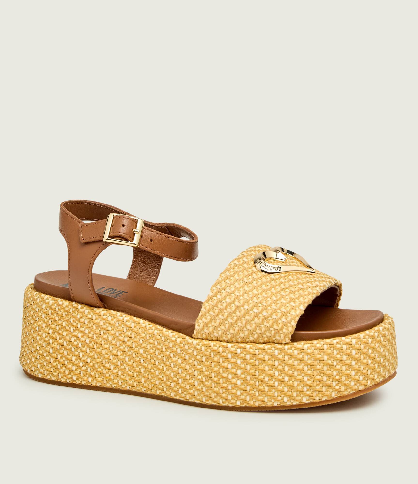 Love Moschino Sandale cu adaos de piele
