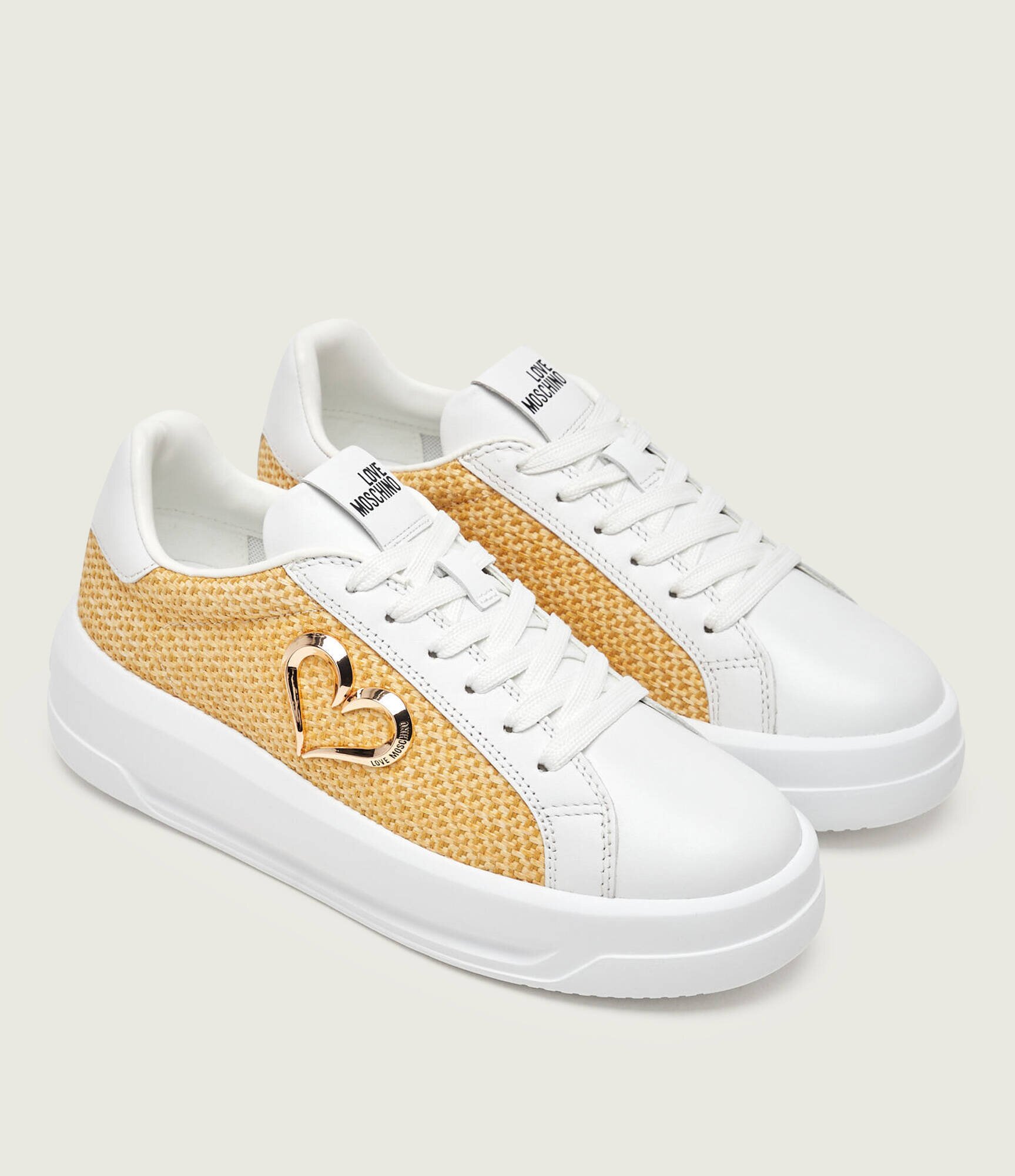 Love Moschino Sneakers ECLIPSE50 cu adaos de piele