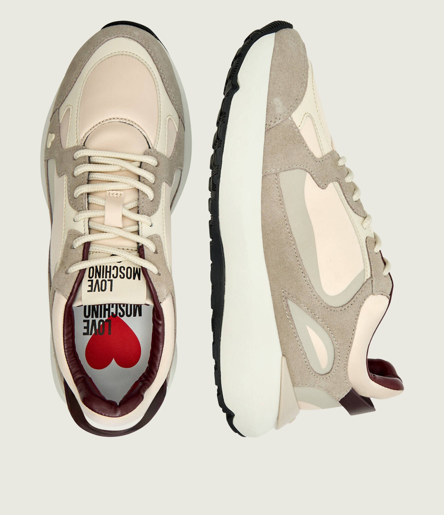 Love Moschino Sneakers SPEED55 cu adaos de piele