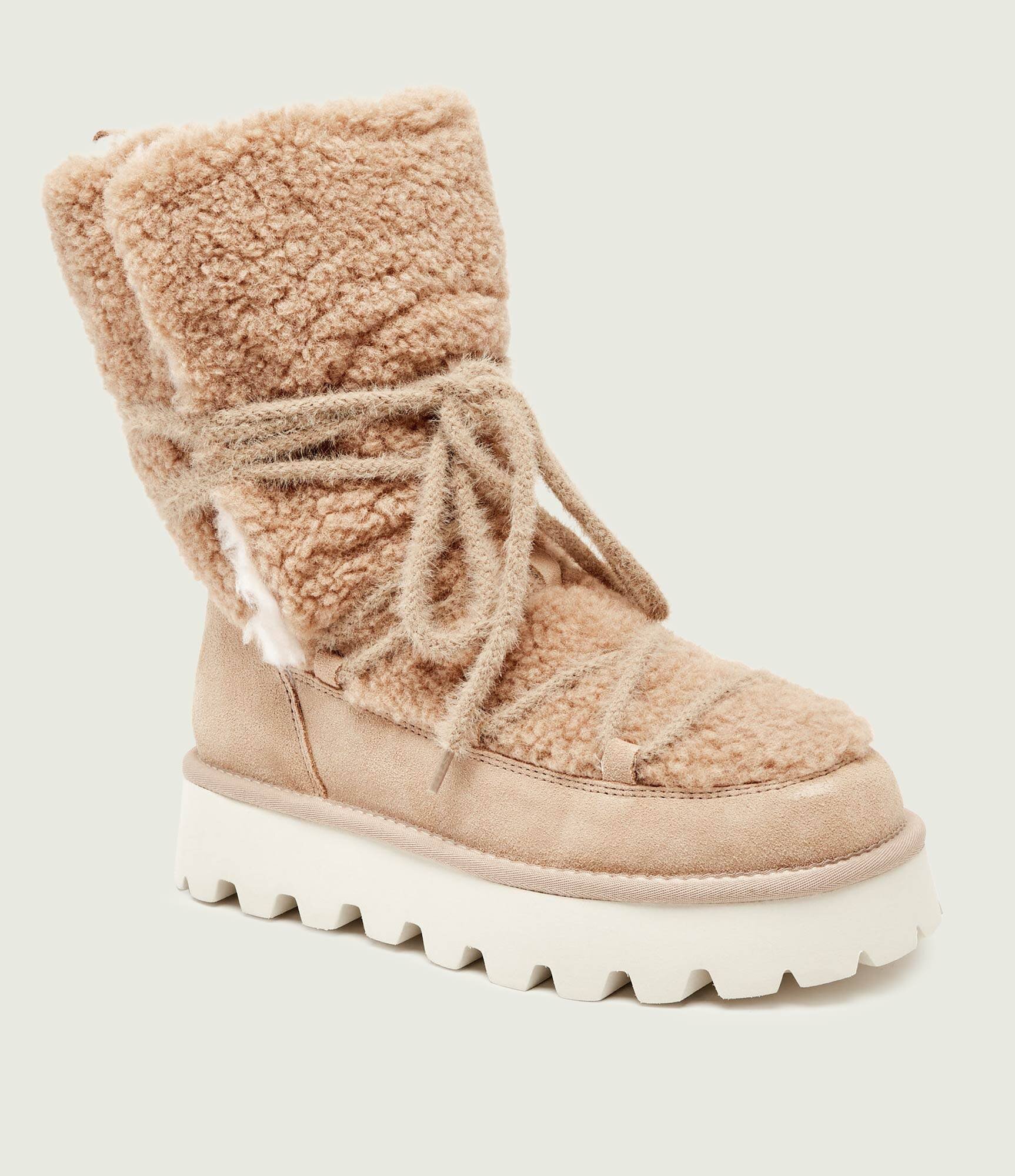 Marc Cain Bocanci | shearling cu adaos de piele