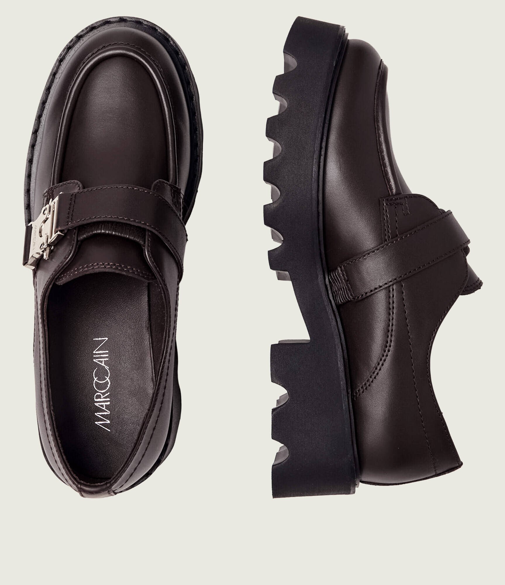 Marc Cain De piele pantofi loafer