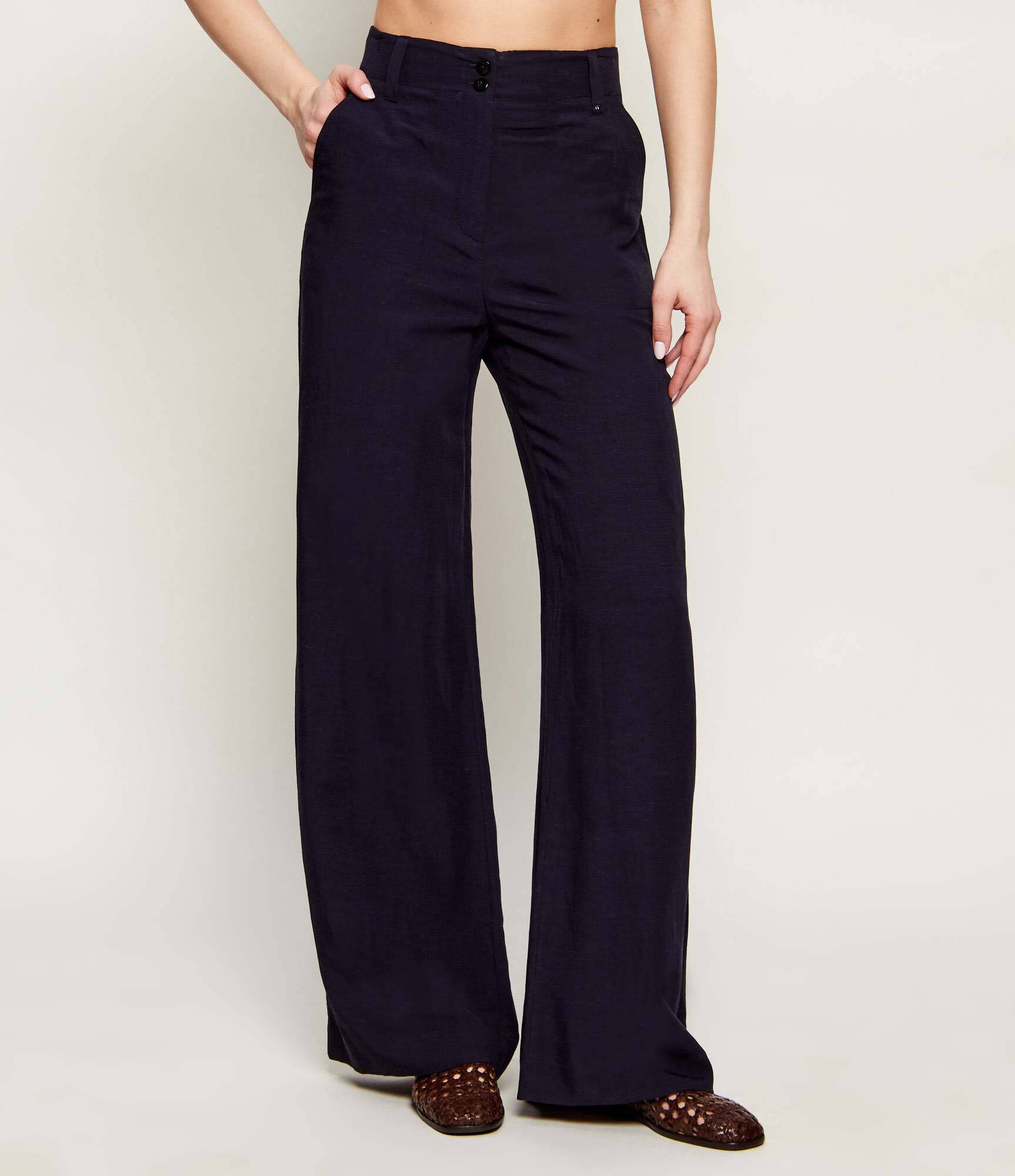 Marc Cain Pantaloni | Loose fit | cu adaos de in