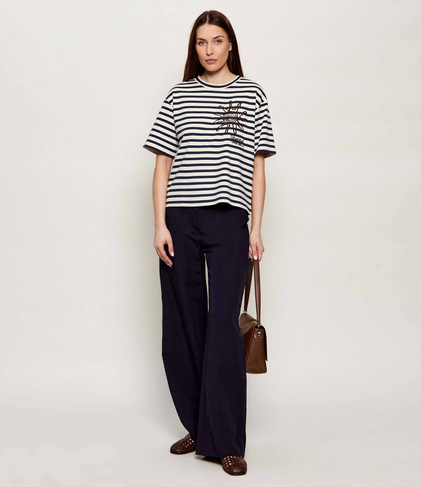 Marc Cain Pantaloni | Loose fit | cu adaos de in