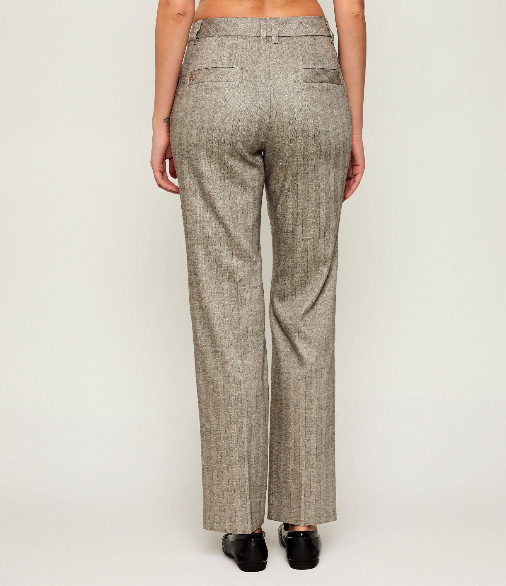 Marc Cain Pantaloni țigarete | regular fit cu adaos de lână