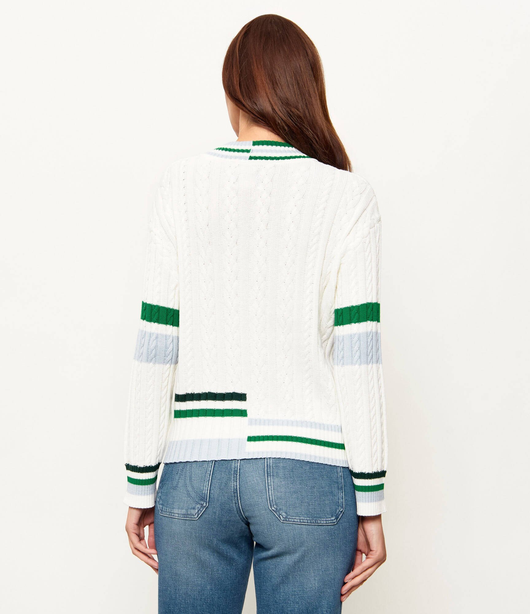 Marc Cain Pulover | Loose fit cu adaos de lână