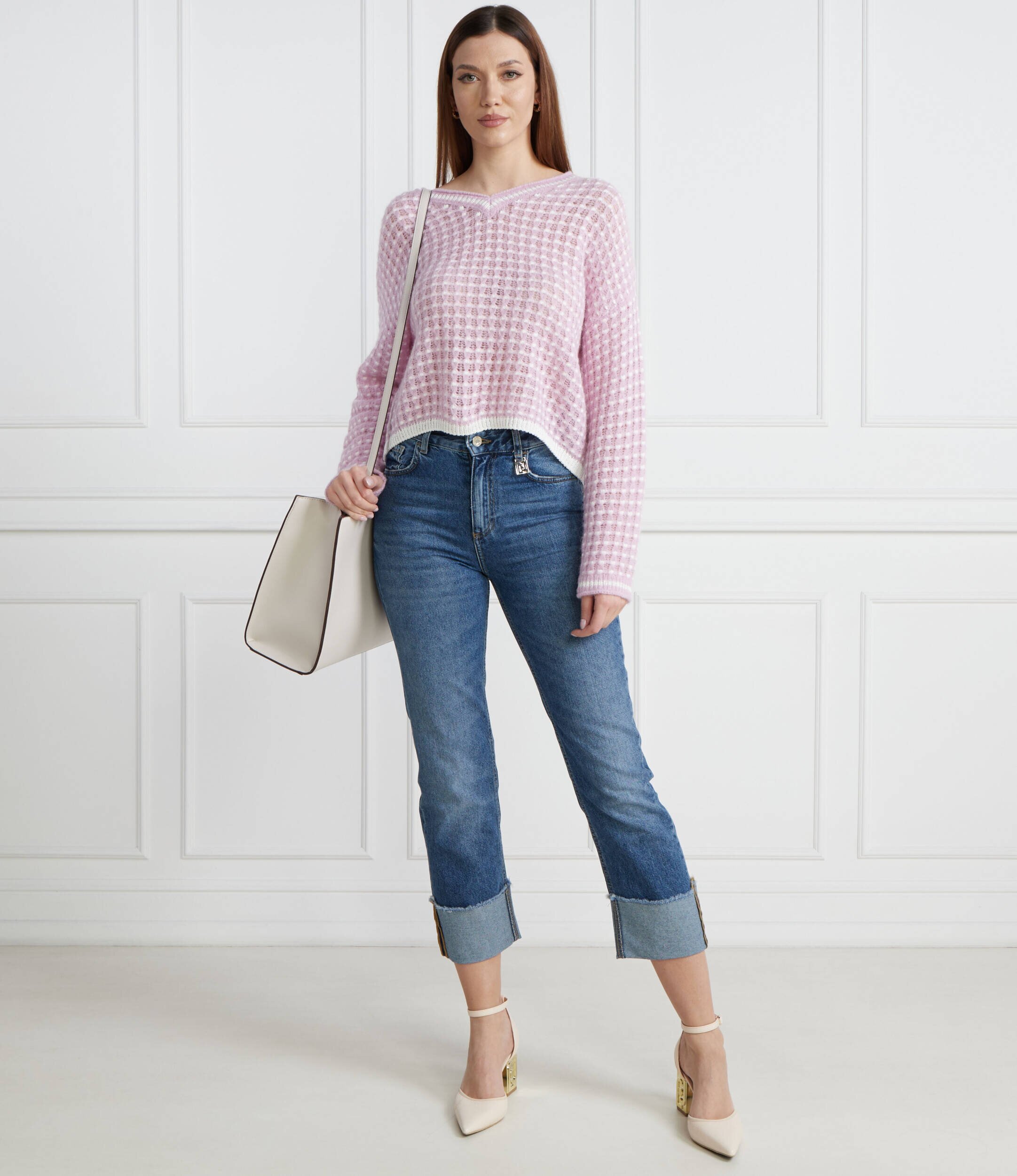 Marc Cain Pulover | Regular Fit cu adaos de lână