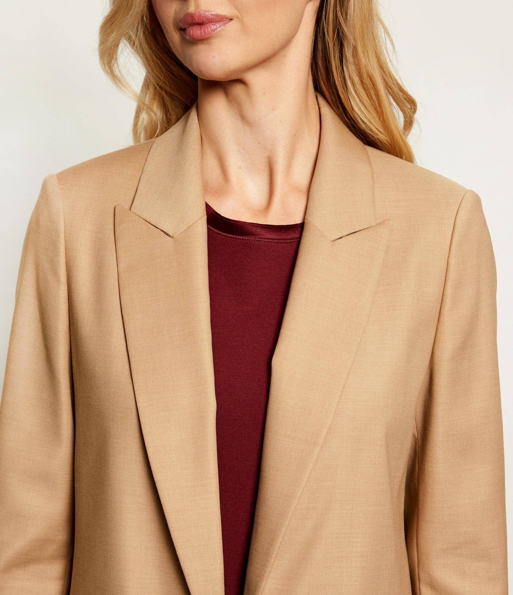 Marc Cain Sacou | Loose fit cu adaos de lână