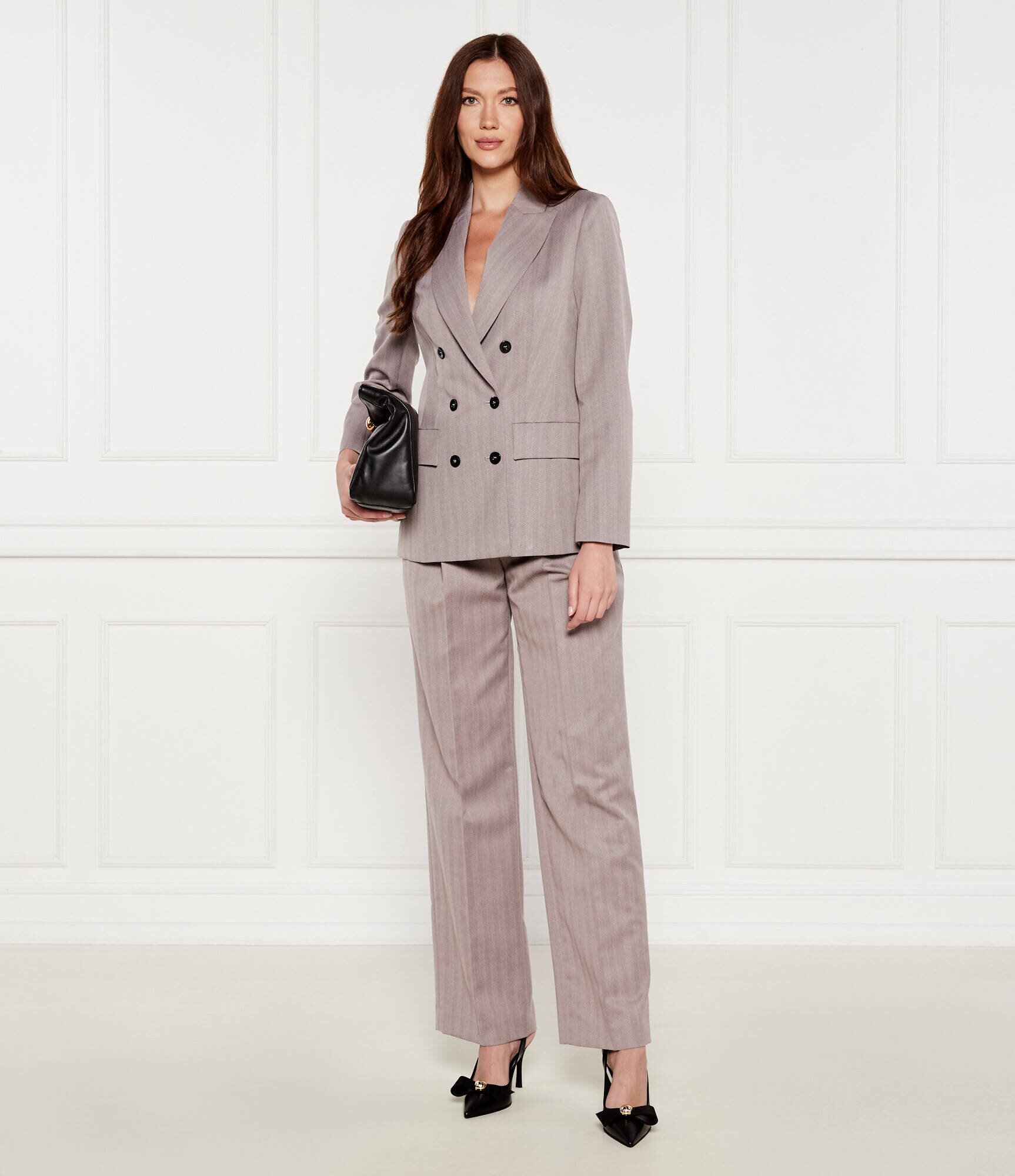 Marc Cain Sacou | Oversize fit cu adaos de lână