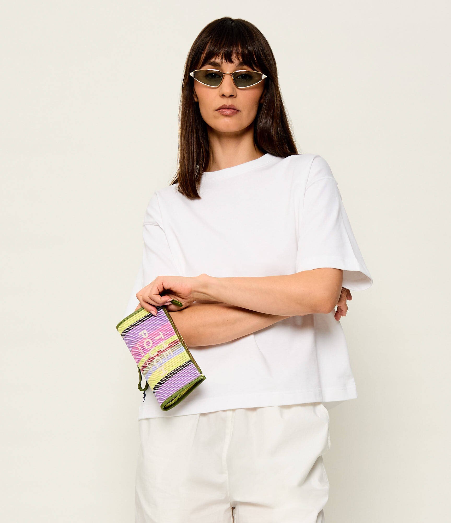 MARC JACOBS Borsetă The Stripe Mesh Pouch