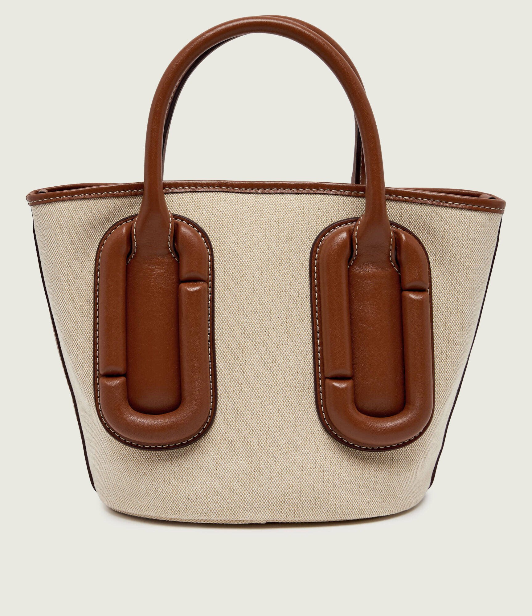 MARC JACOBS Cufăr Babe Small Tote In Canvas cu adaos de piele