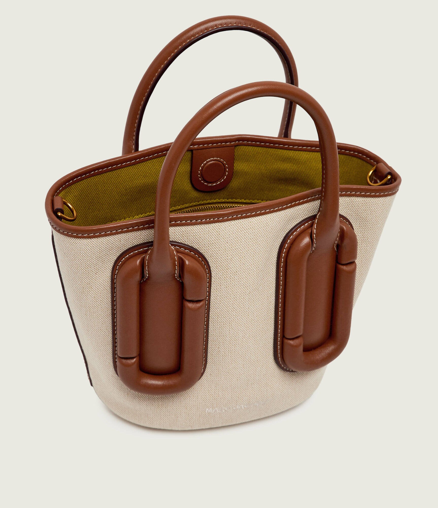 MARC JACOBS Cufăr Babe Small Tote In Canvas cu adaos de piele
