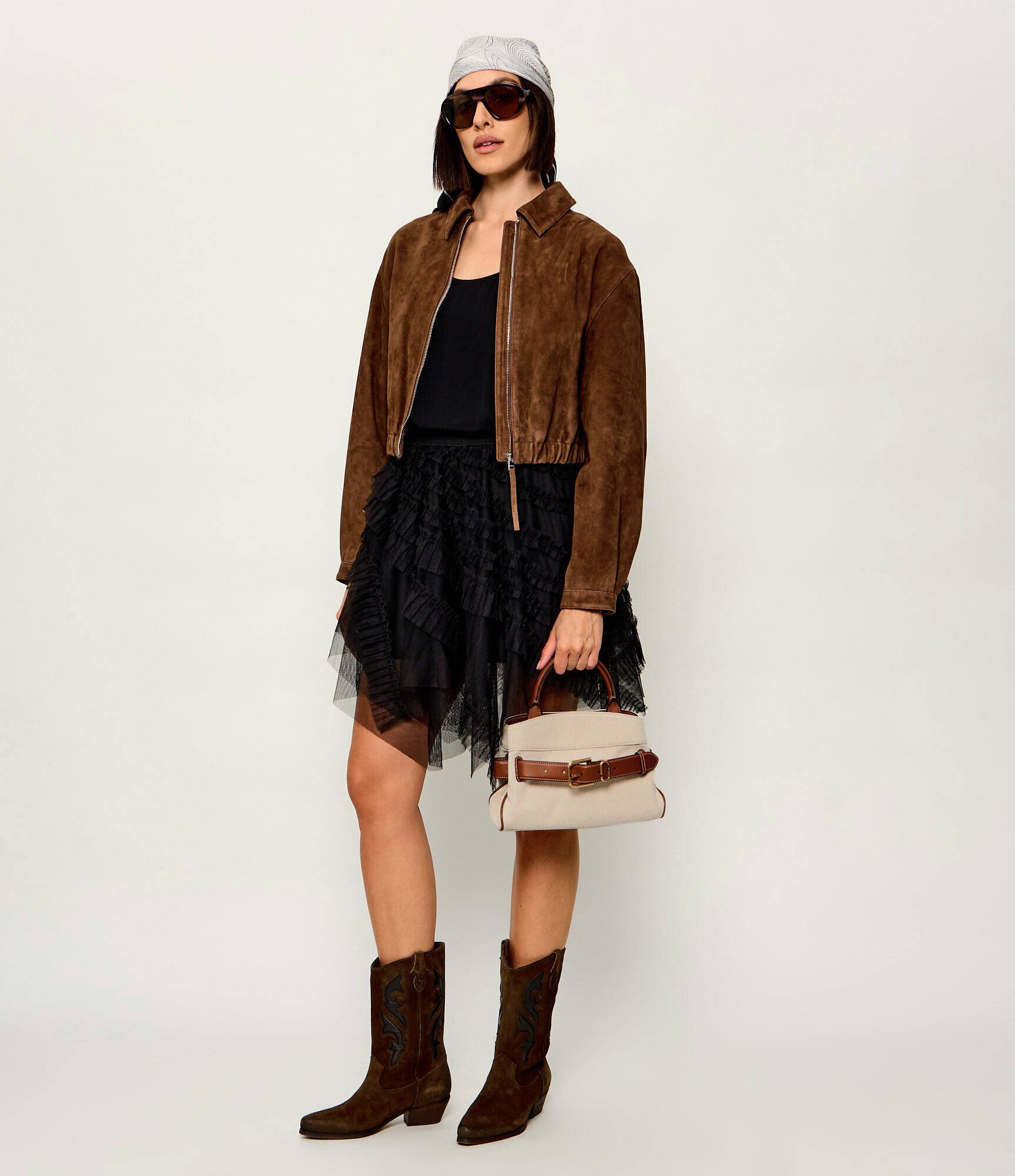 MARC JACOBS Cufăr Canvas Leather Dakota cu adaos de piele