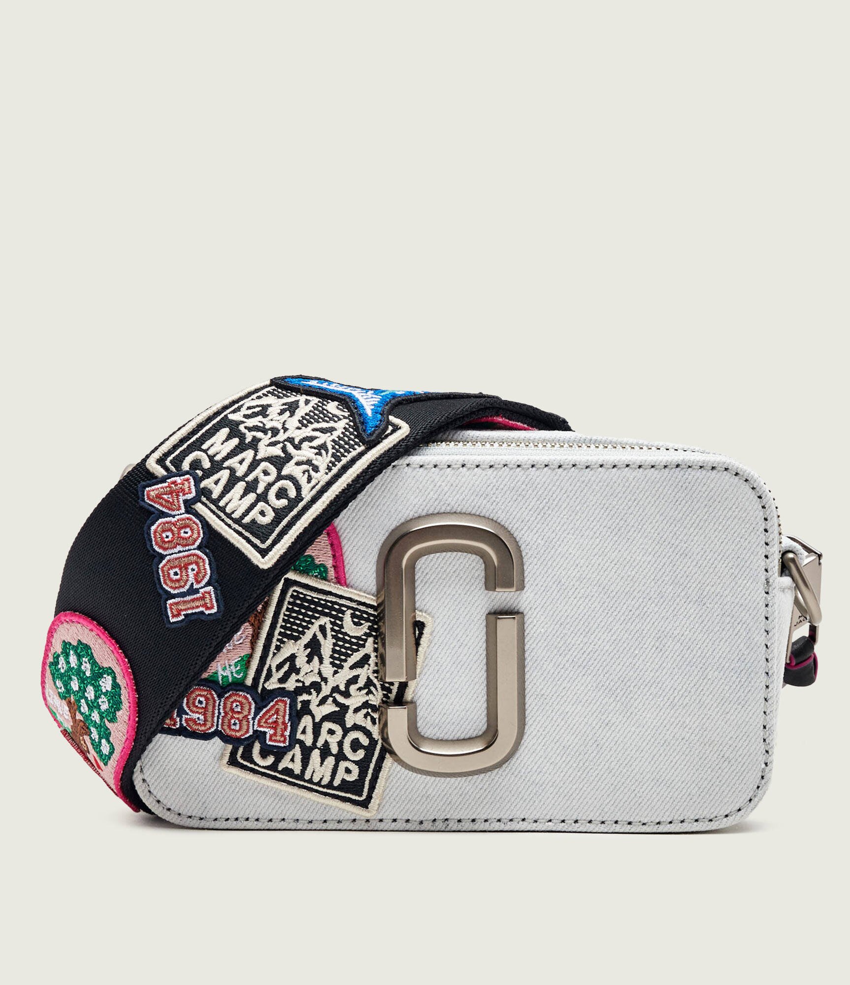 MARC JACOBS De blugi geantă poștaș The Camp Patchwork Denim Snapshot