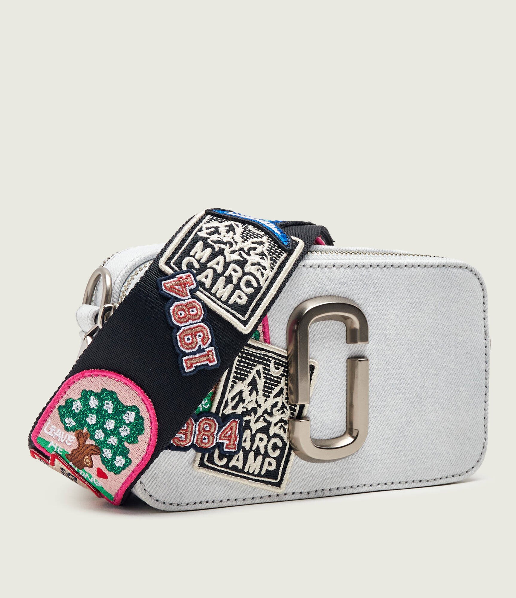 MARC JACOBS De blugi geantă poștaș The Camp Patchwork Denim Snapshot