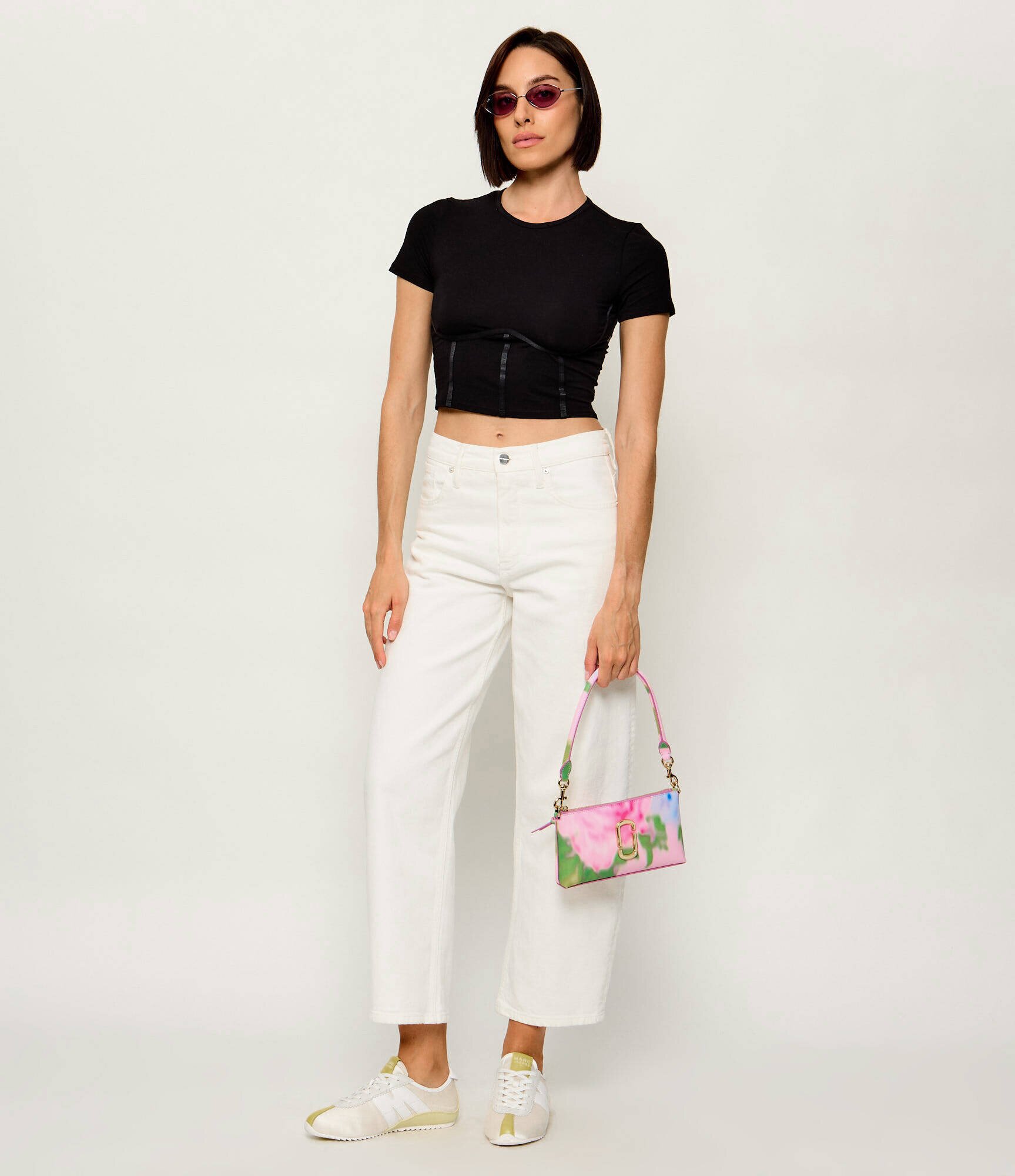 MARC JACOBS De piele geantă pe umăr The Blurred Floral Snapshot
