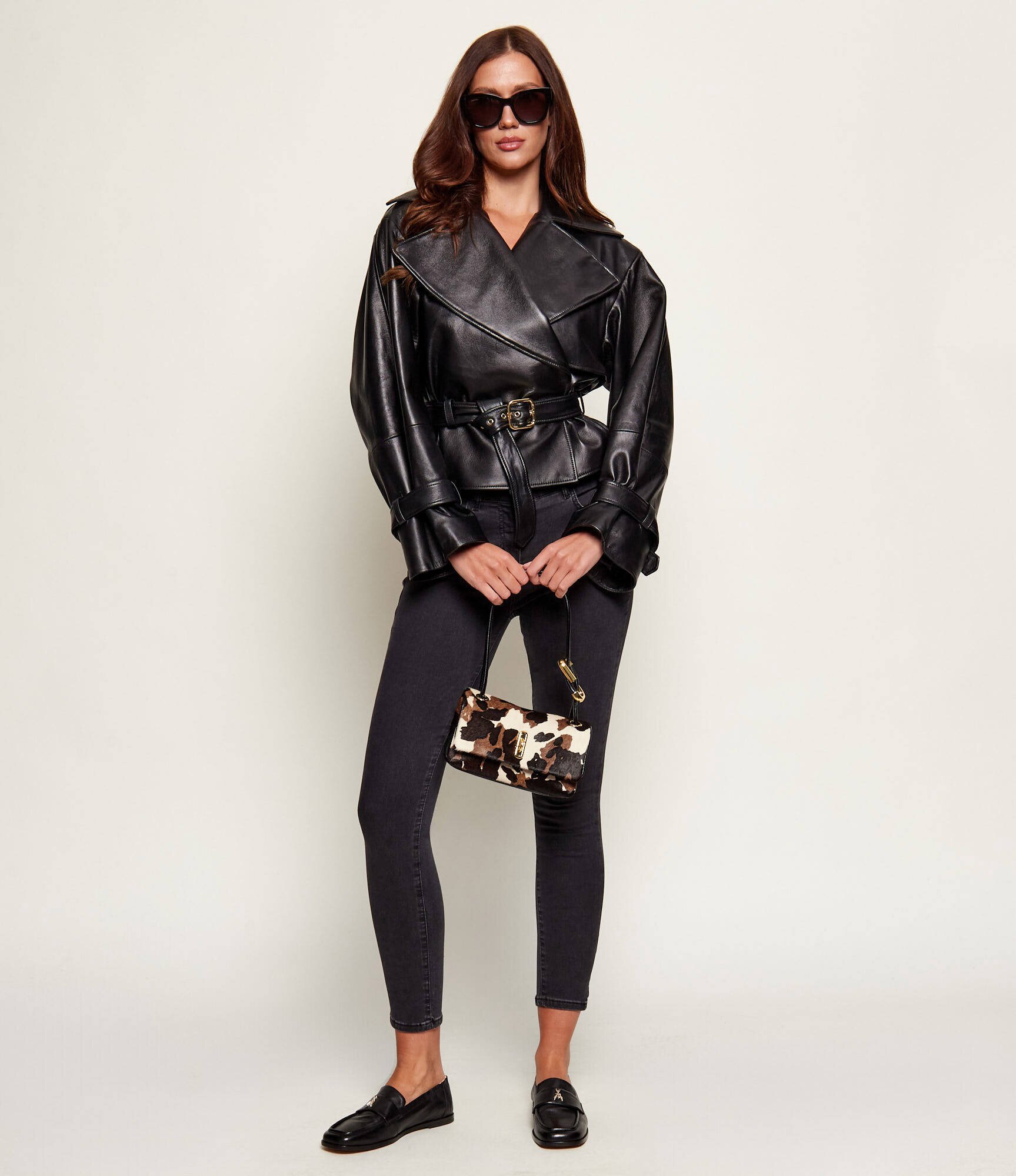 MARC JACOBS De piele geantă pe umăr The Cow Haircalf Mini Dual Shoulder Bag