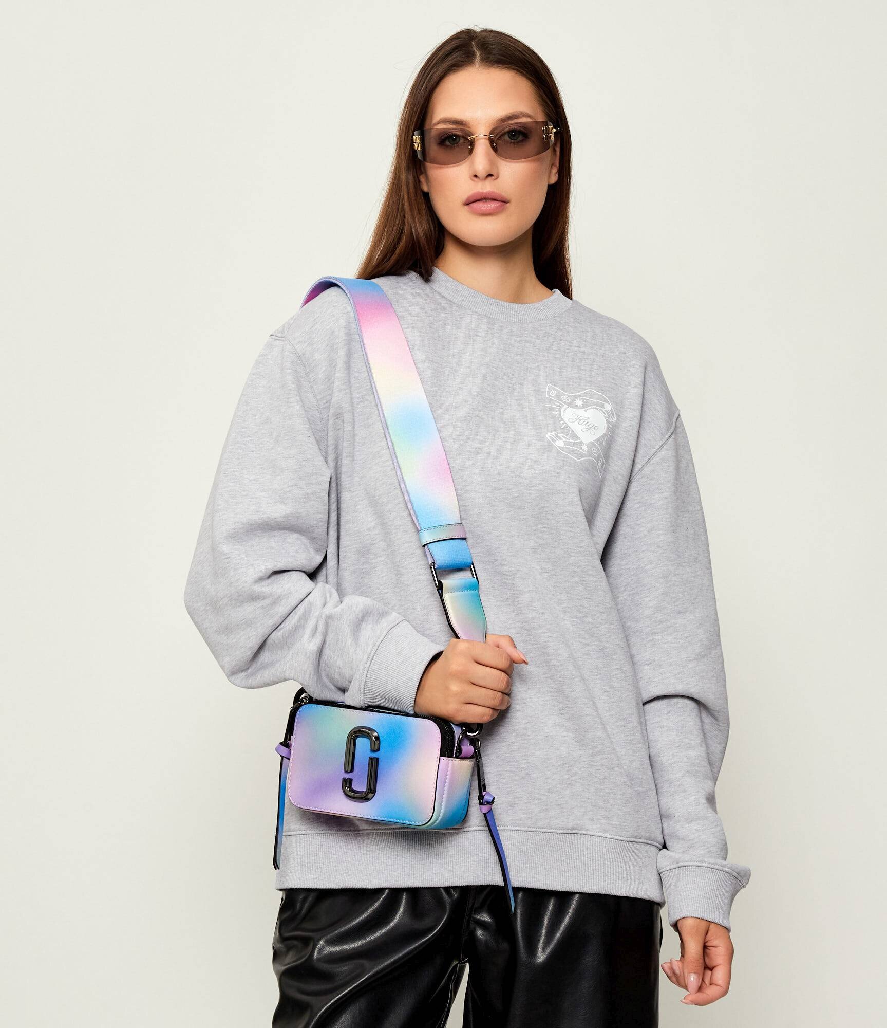 MARC JACOBS De piele geantă poștaș The Airbrush Snapshot