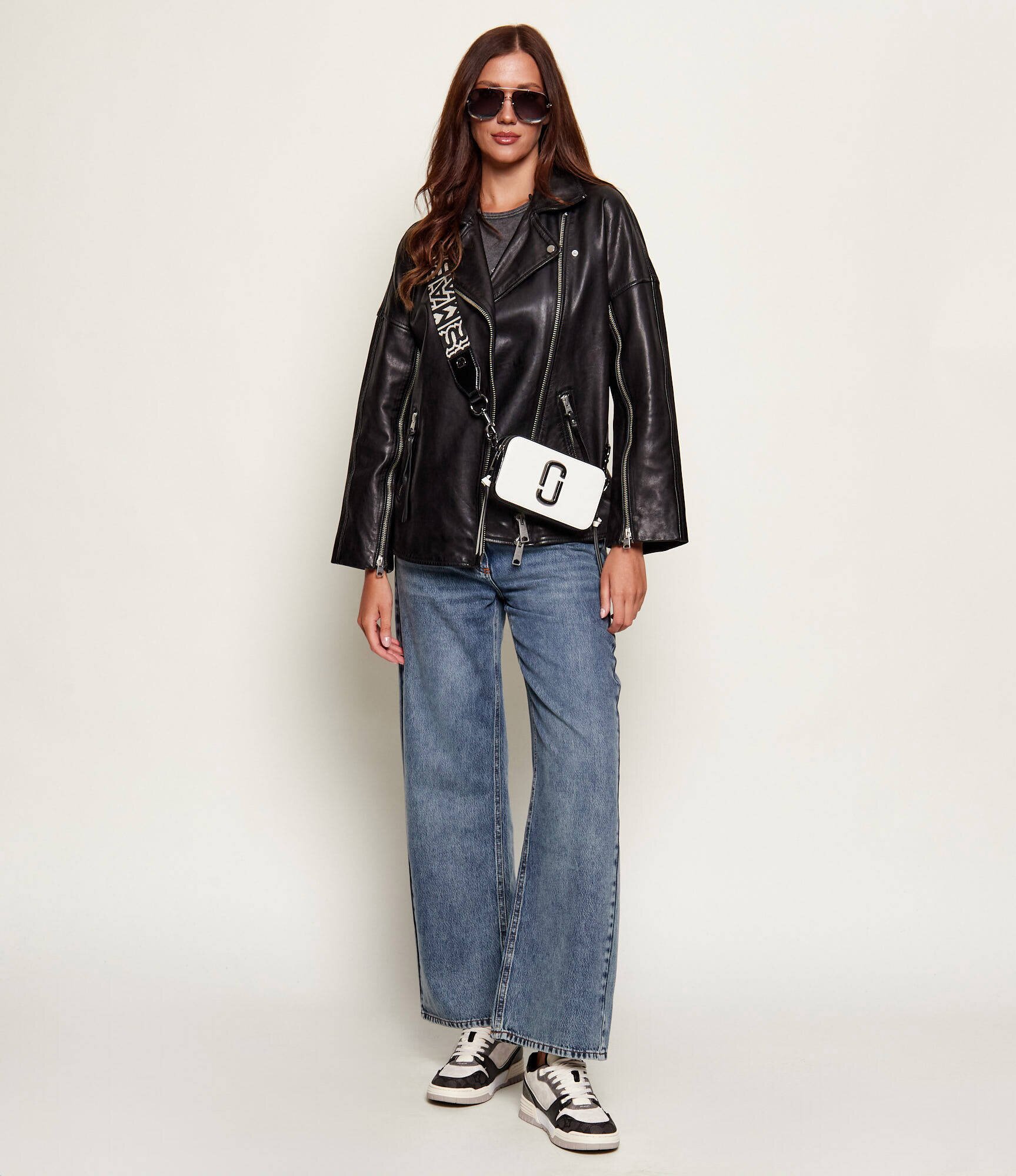 MARC JACOBS De piele geantă poștaș The Bi-Color