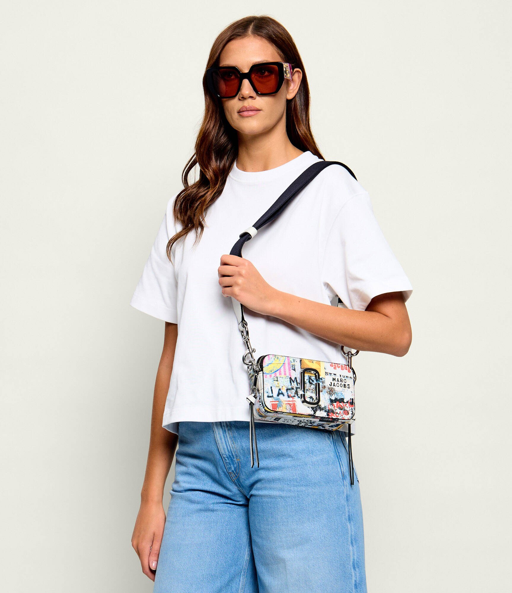 MARC JACOBS De piele geantă poștaș The Pop Americana Snapshot