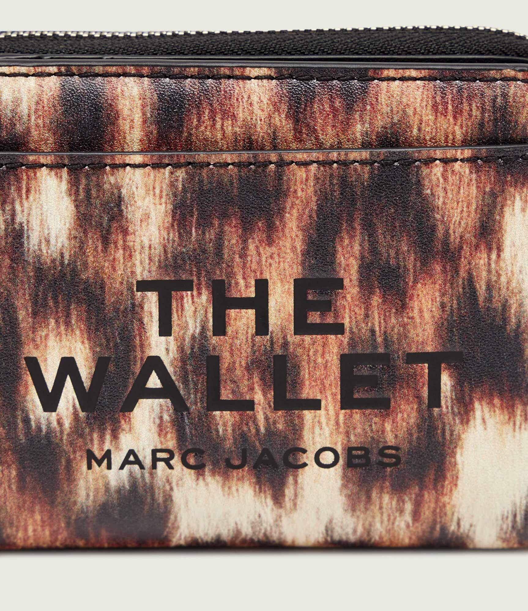 MARC JACOBS De piele portofel Leather Mini Compact Wallet In Leopard