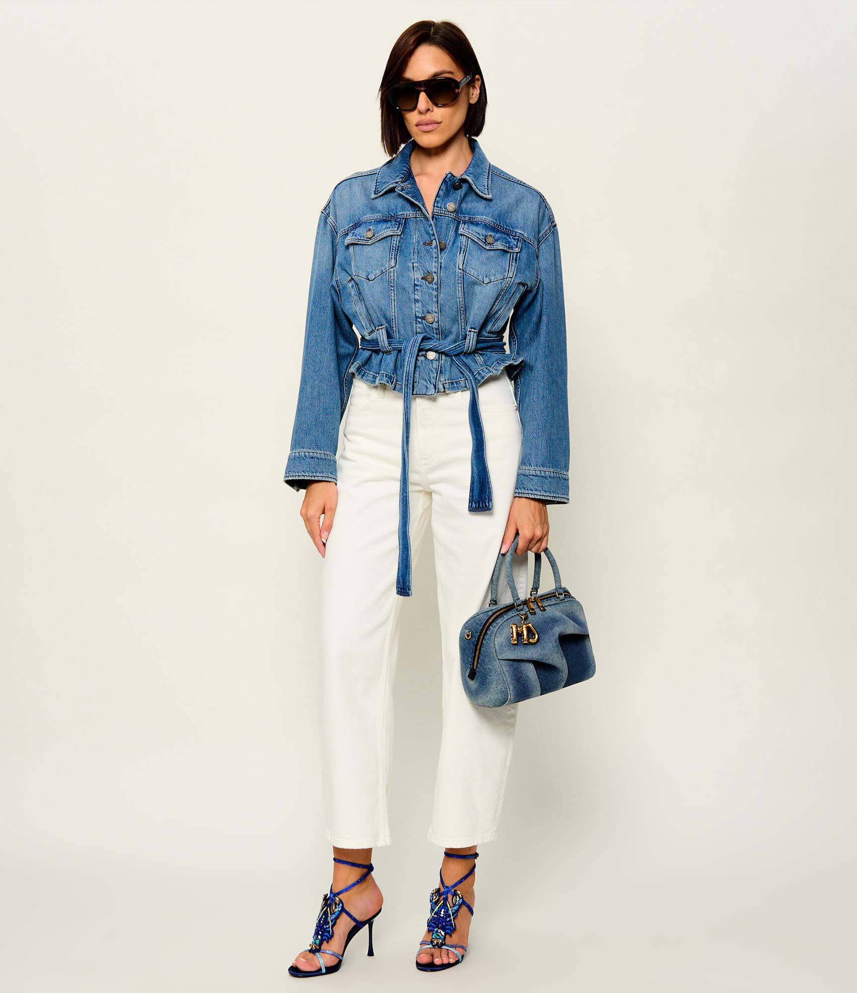 MARC JACOBS Denim cufăr The Denim Small Wave