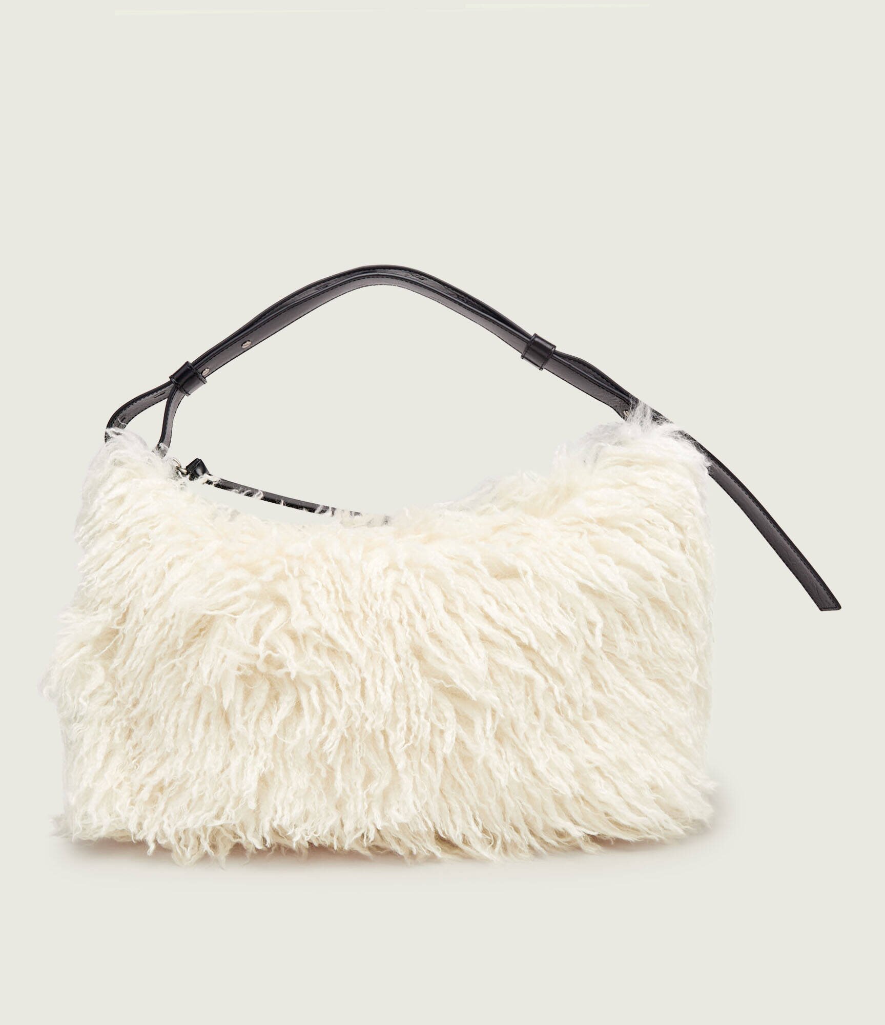 MARC JACOBS Geantă pe umăr Scene Large Shoulder Bag In Grunge Fur | shearling cu adaos de piele